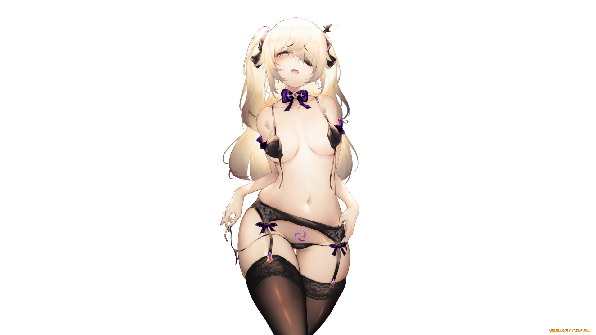 аниме, genshin, impact, fischl, genshin, impact