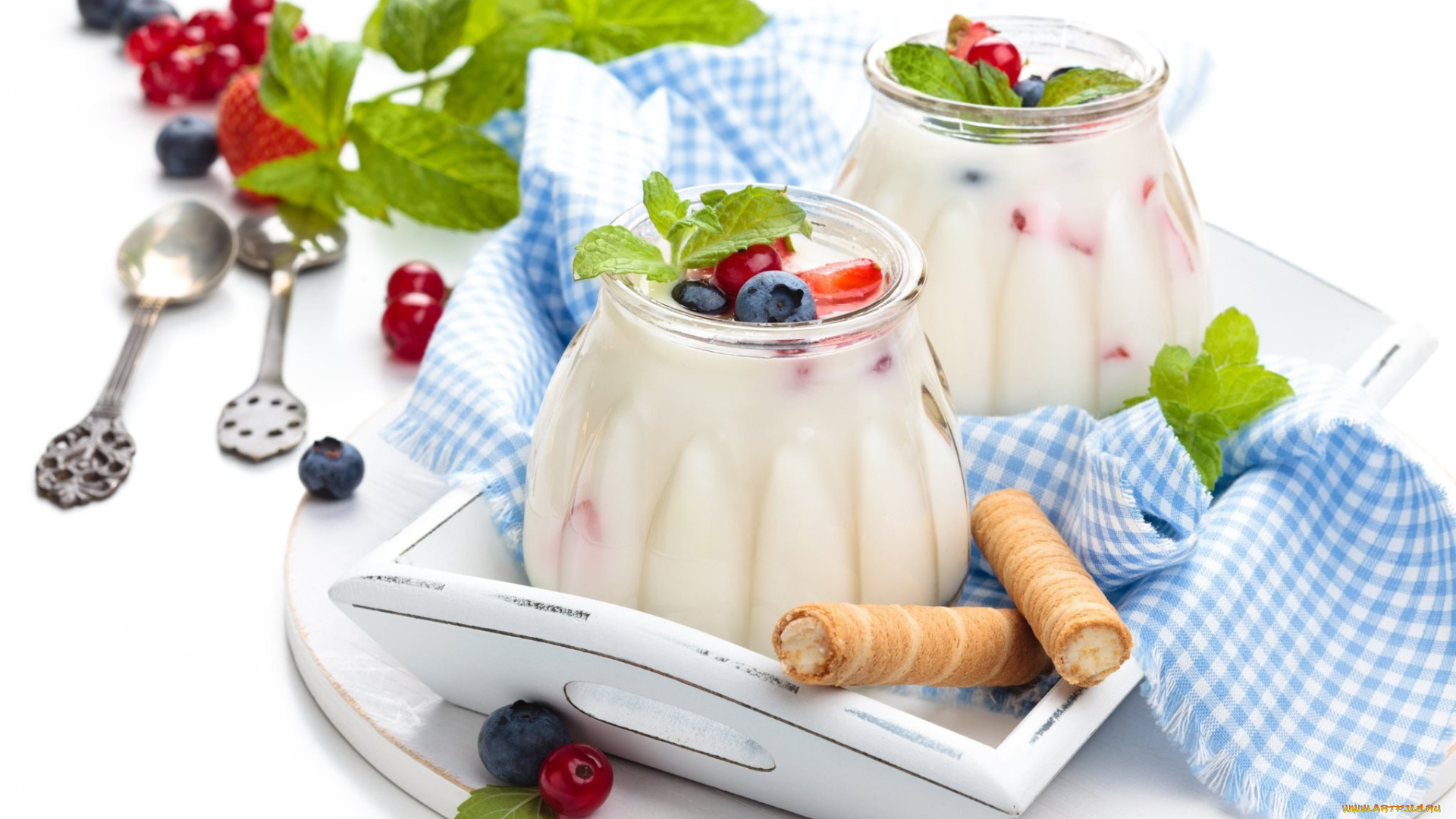 еда, мороженое, , десерты, мята, десерт, ягоды