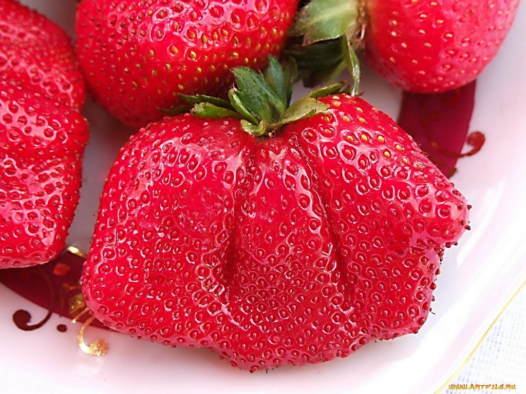 еда, клубника, земляника