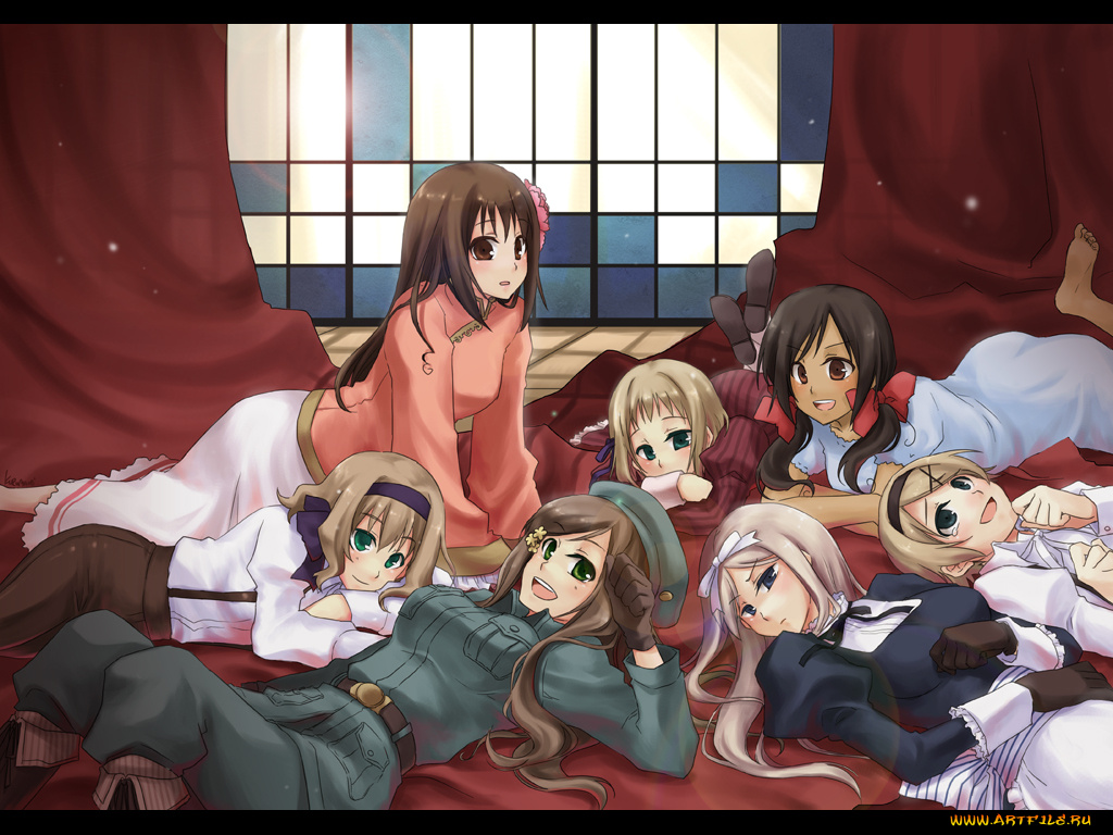 аниме, hetalia, axis, powers