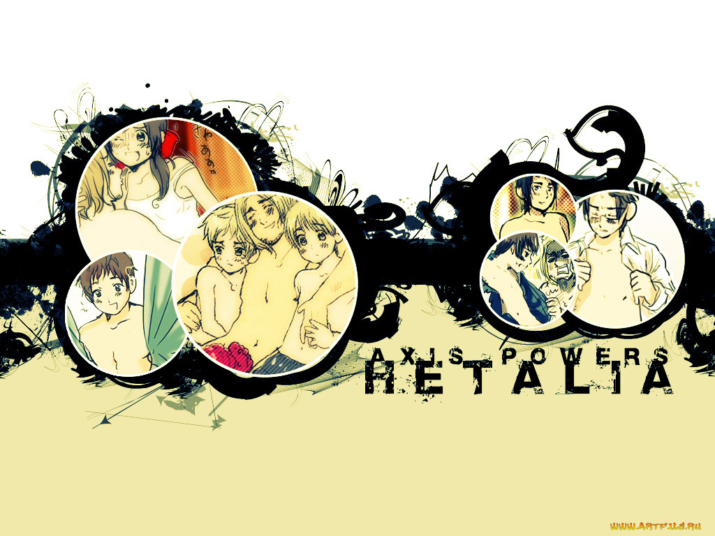 аниме, hetalia, axis, powers