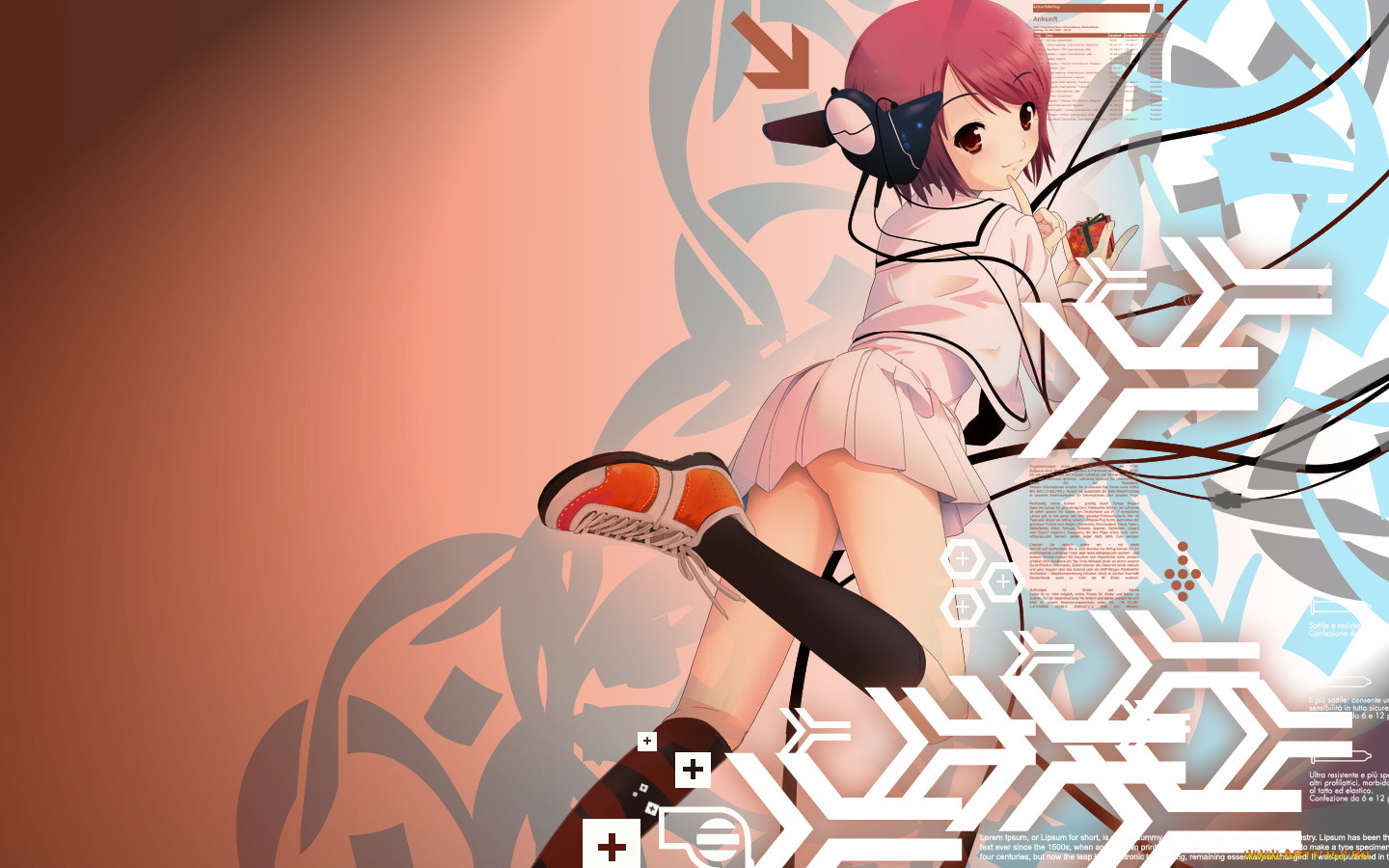 аниме, headphones, instrumental