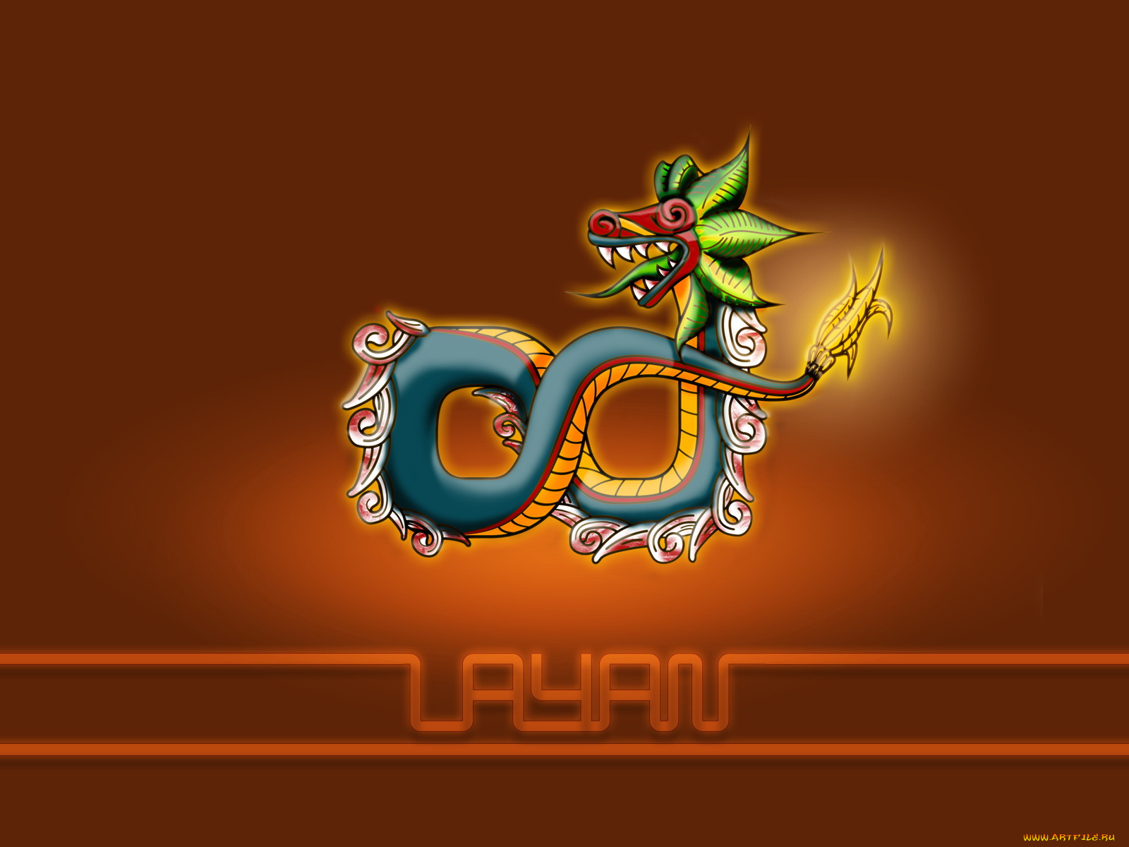 векторная, графика, дракон