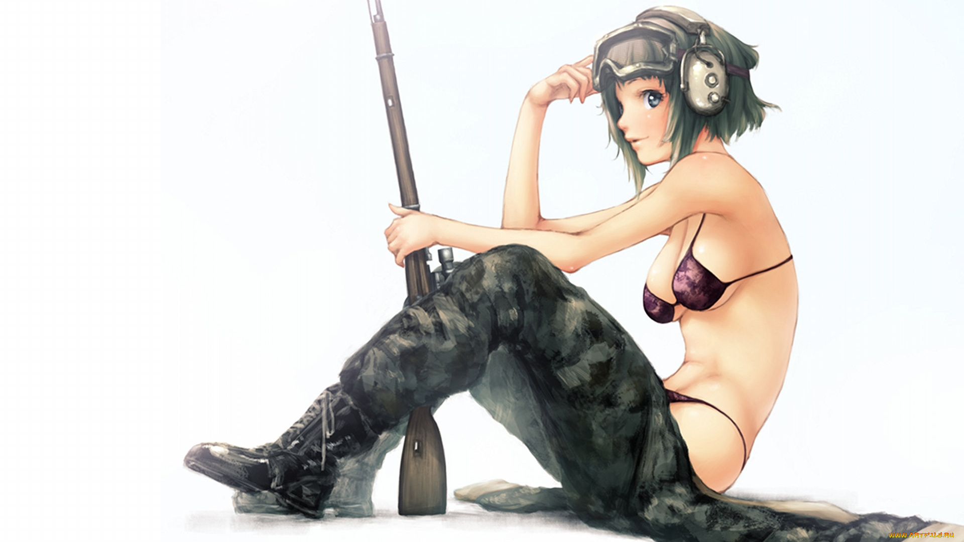 аниме, weapon, blood, technology