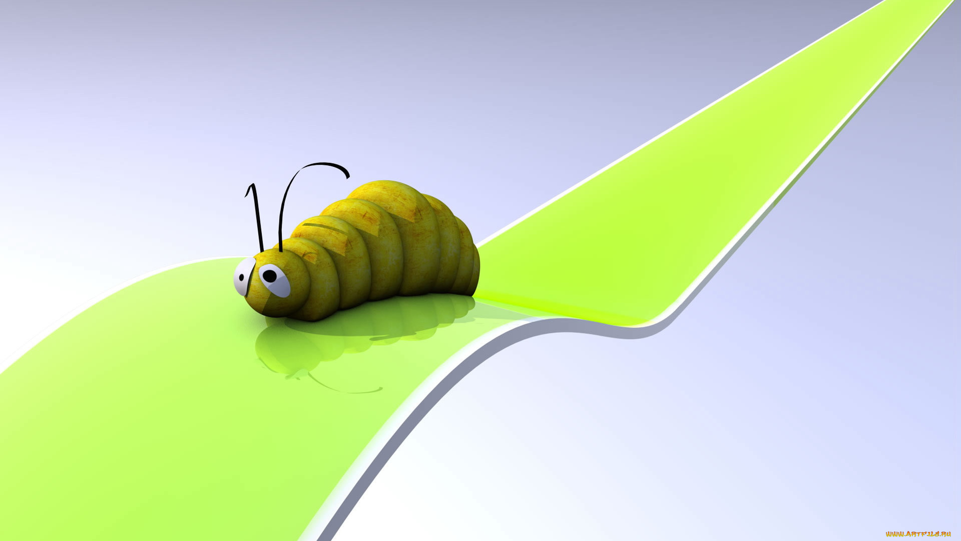 векторная, графика, гусеница