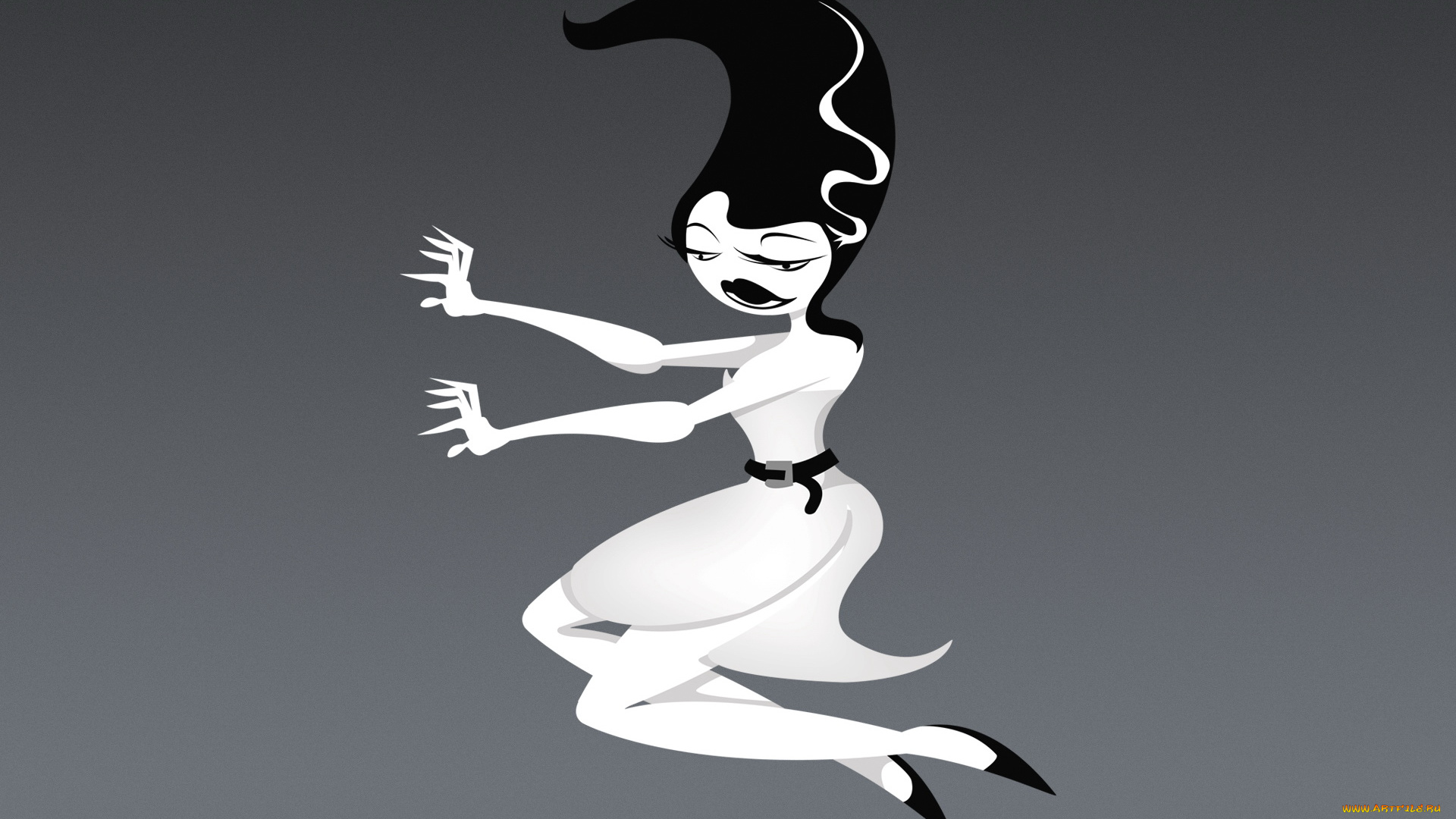 векторная, графика, истеричка