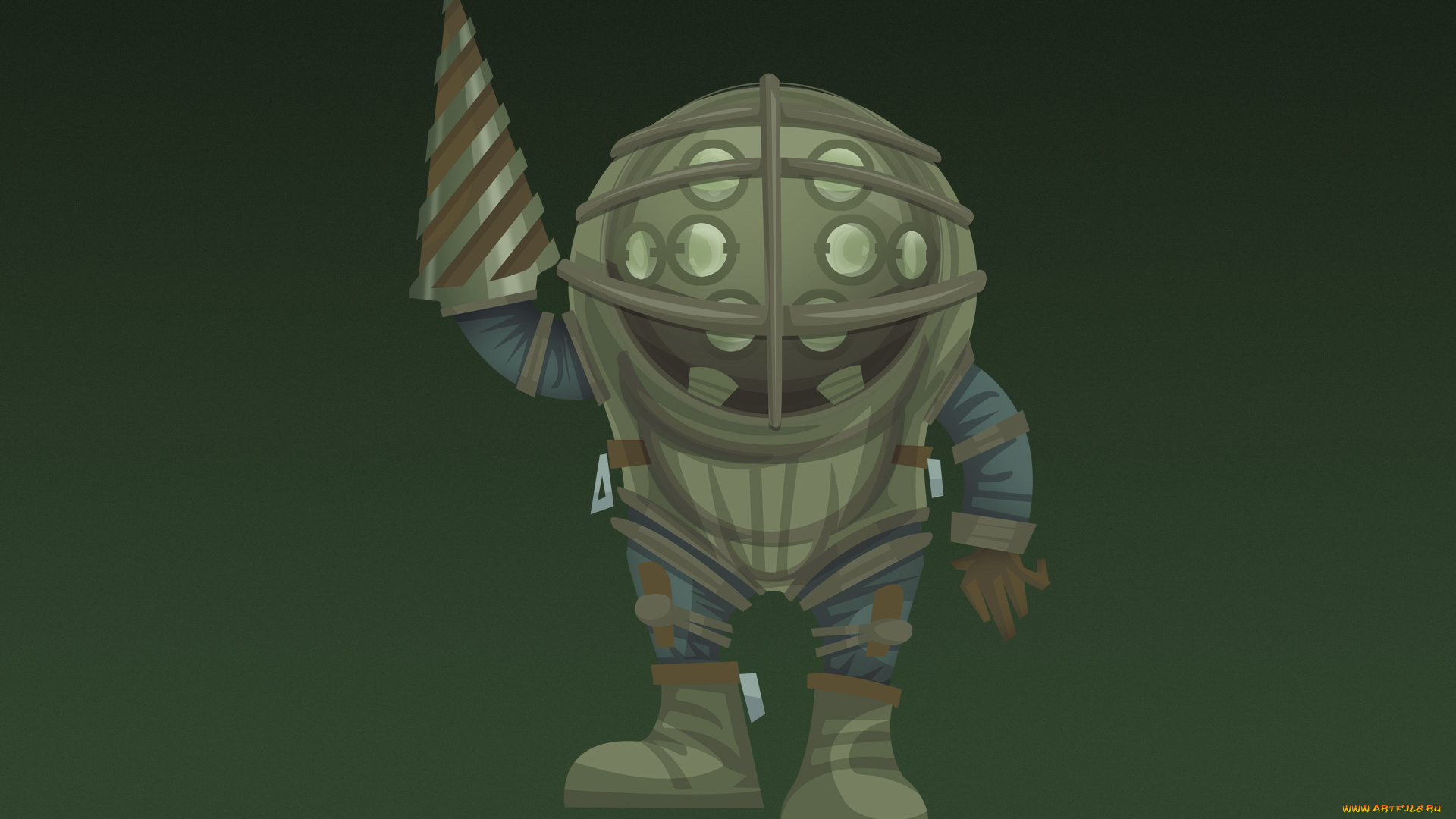 векторная, графика, существо