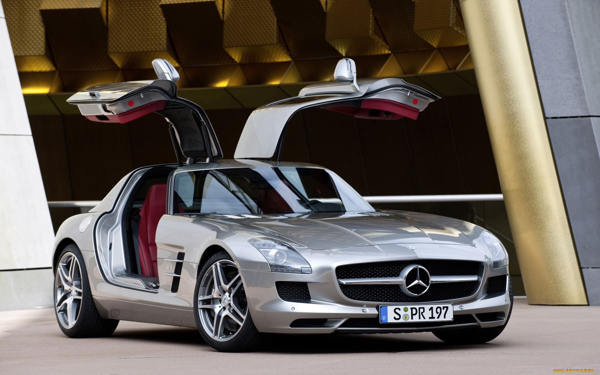 автомобили, mercedes, benz, sls, amg, gullwing, doors