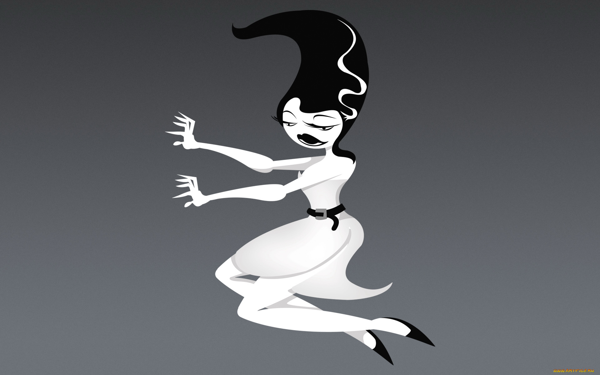 векторная, графика, истеричка