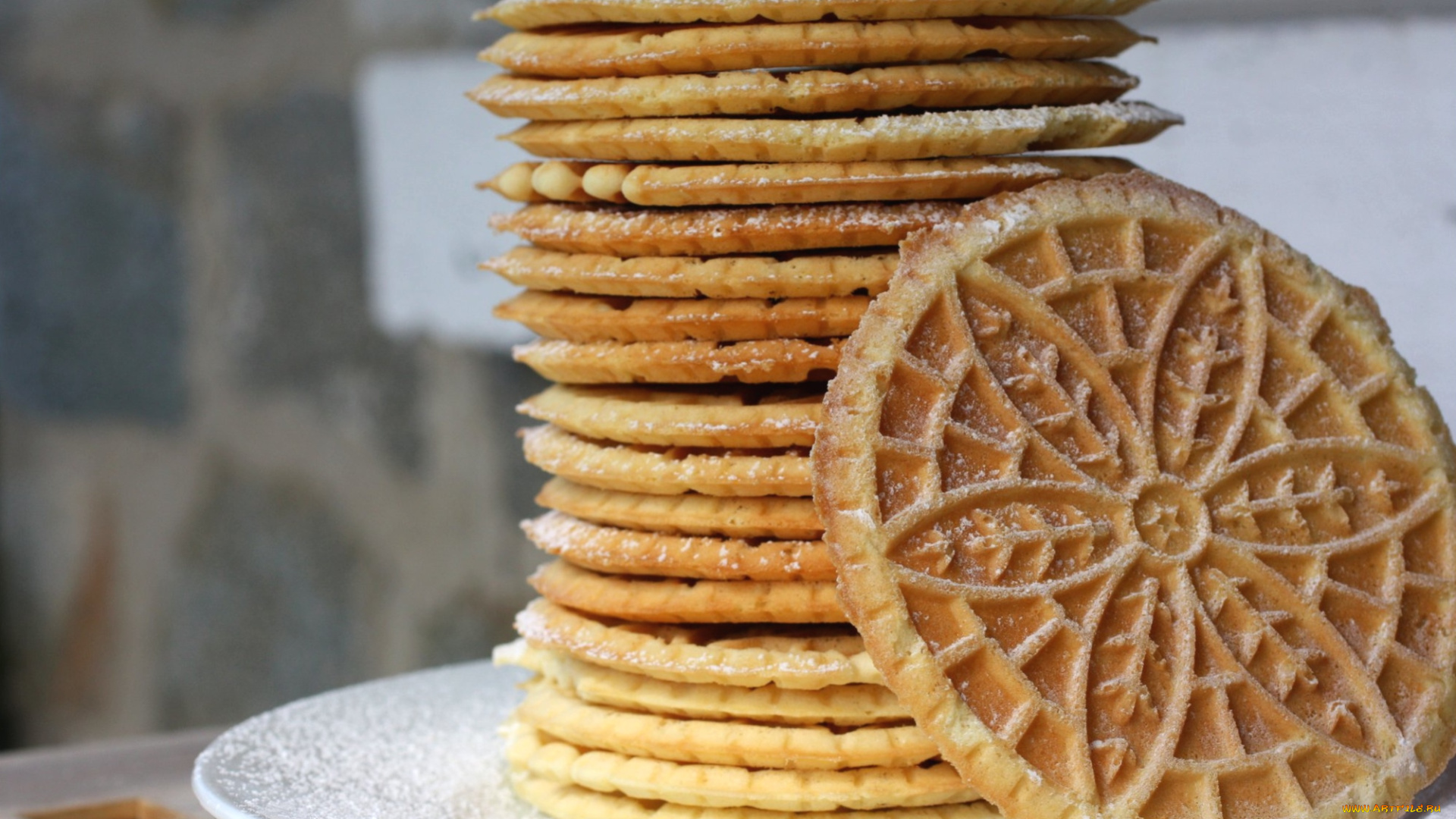 еда, хлеб, выпечка, вафли, стопка