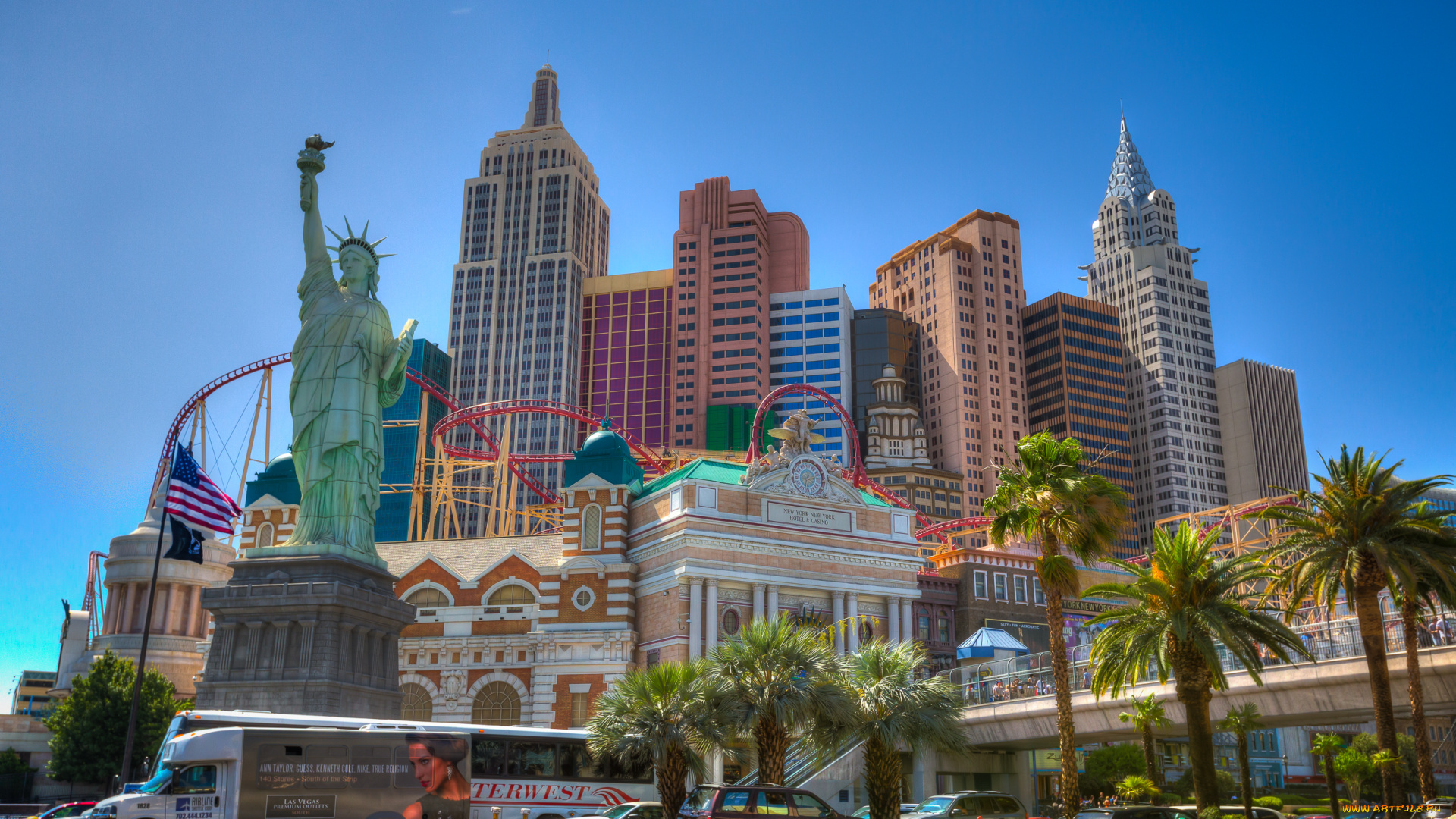 города, лас, вегас, сша, здания, небоскрёбы, мегаполис