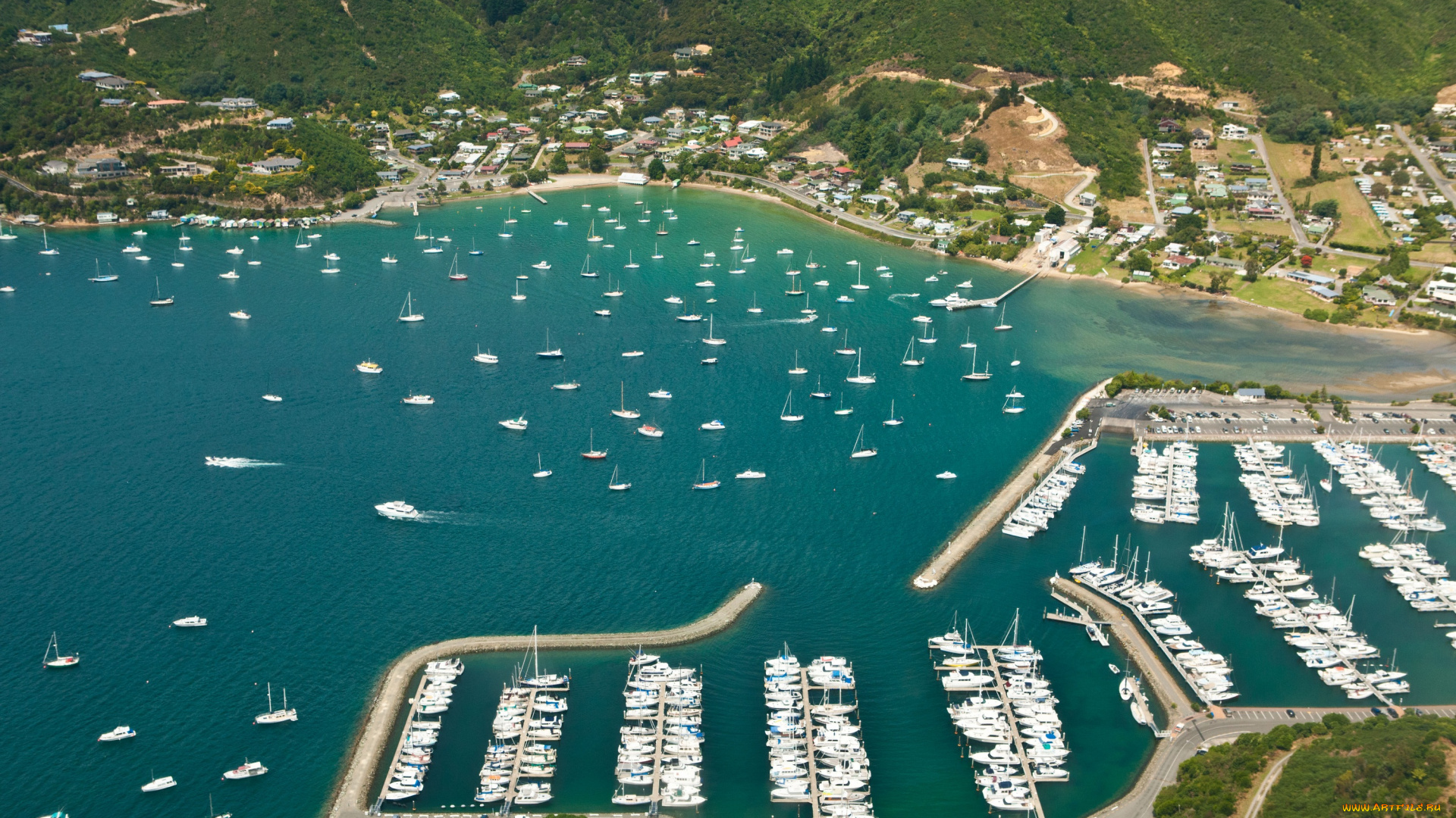 города, панорамы, окленд, новая, зеландия