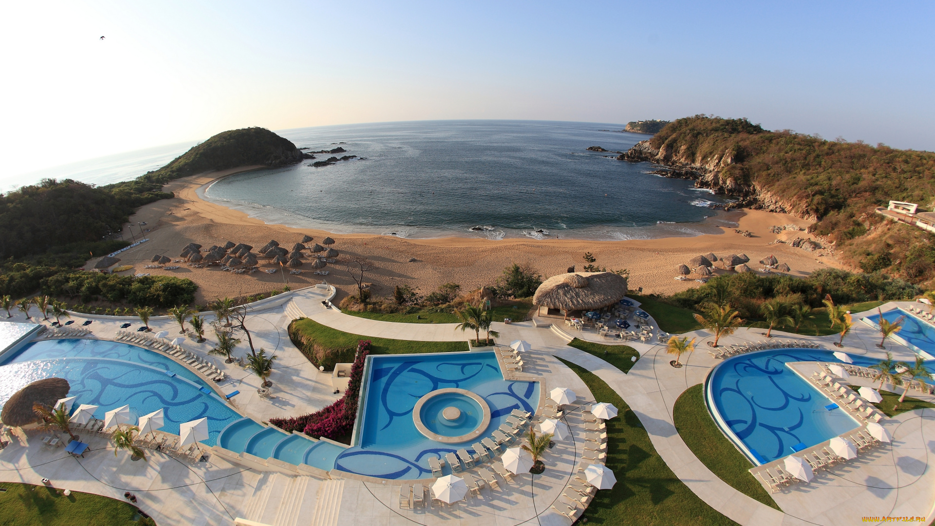 интерьер, бассейны, открытые, площадки, оахака, танголунда