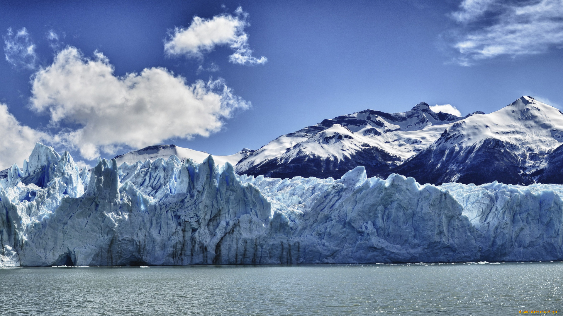 природа, айсберги, ледники, аргентина, панорама