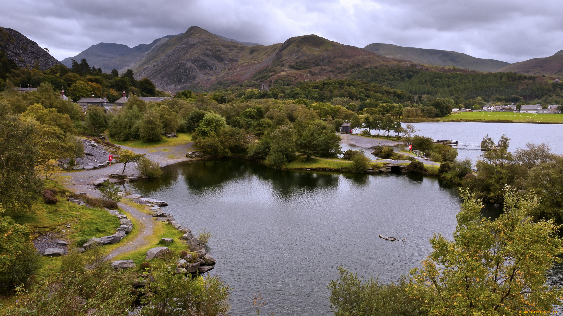 природа, реки, озера, великобритания, уэльс