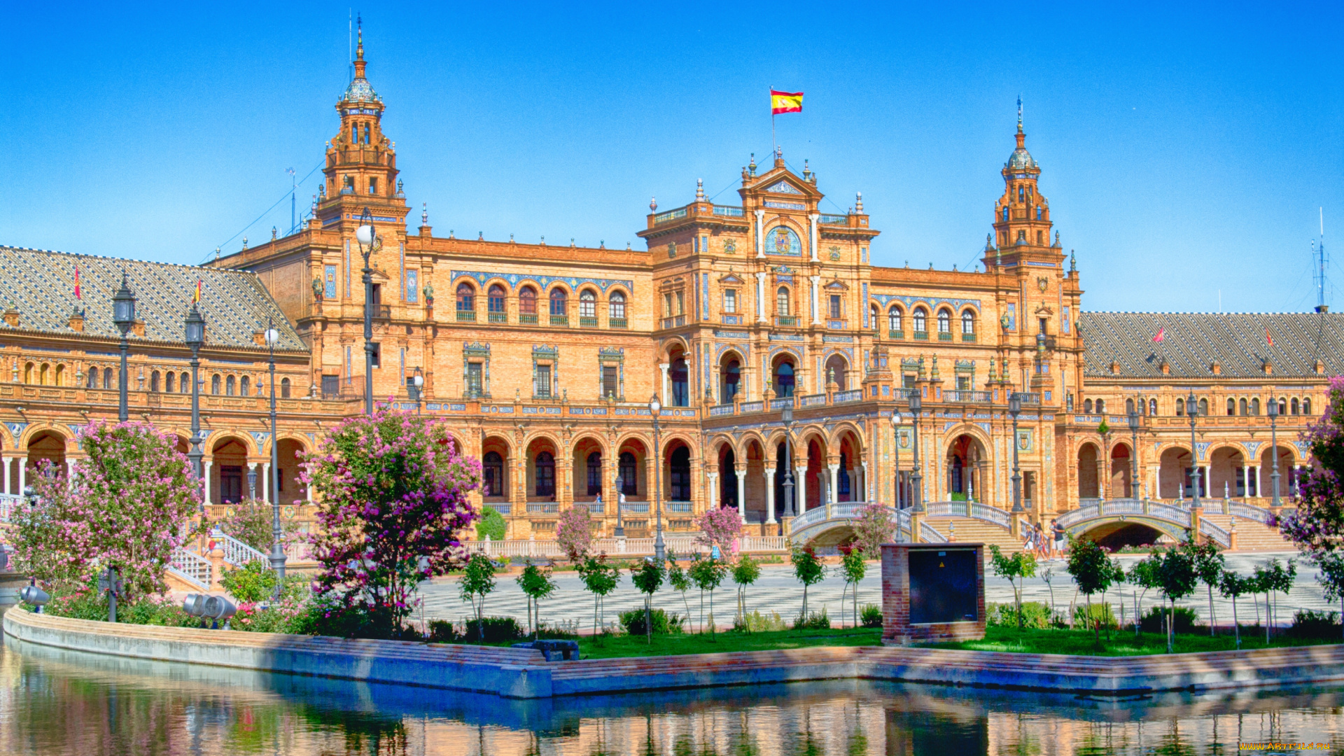 севилья, испания, города, дворец, архитектура