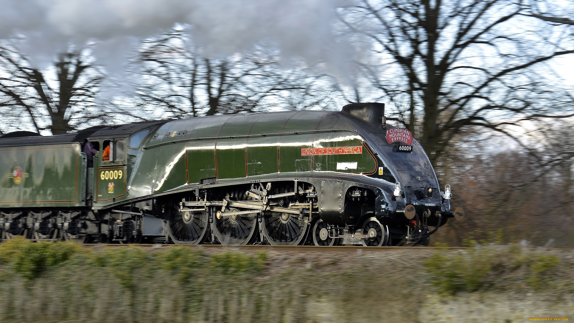 техника, паровозы, машинист, рельсы, паровоз, тендер