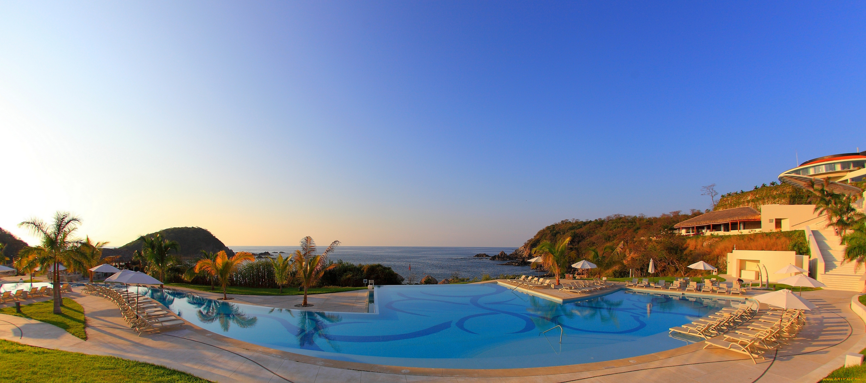 интерьер, бассейны, открытые, площадки, гвадалахара