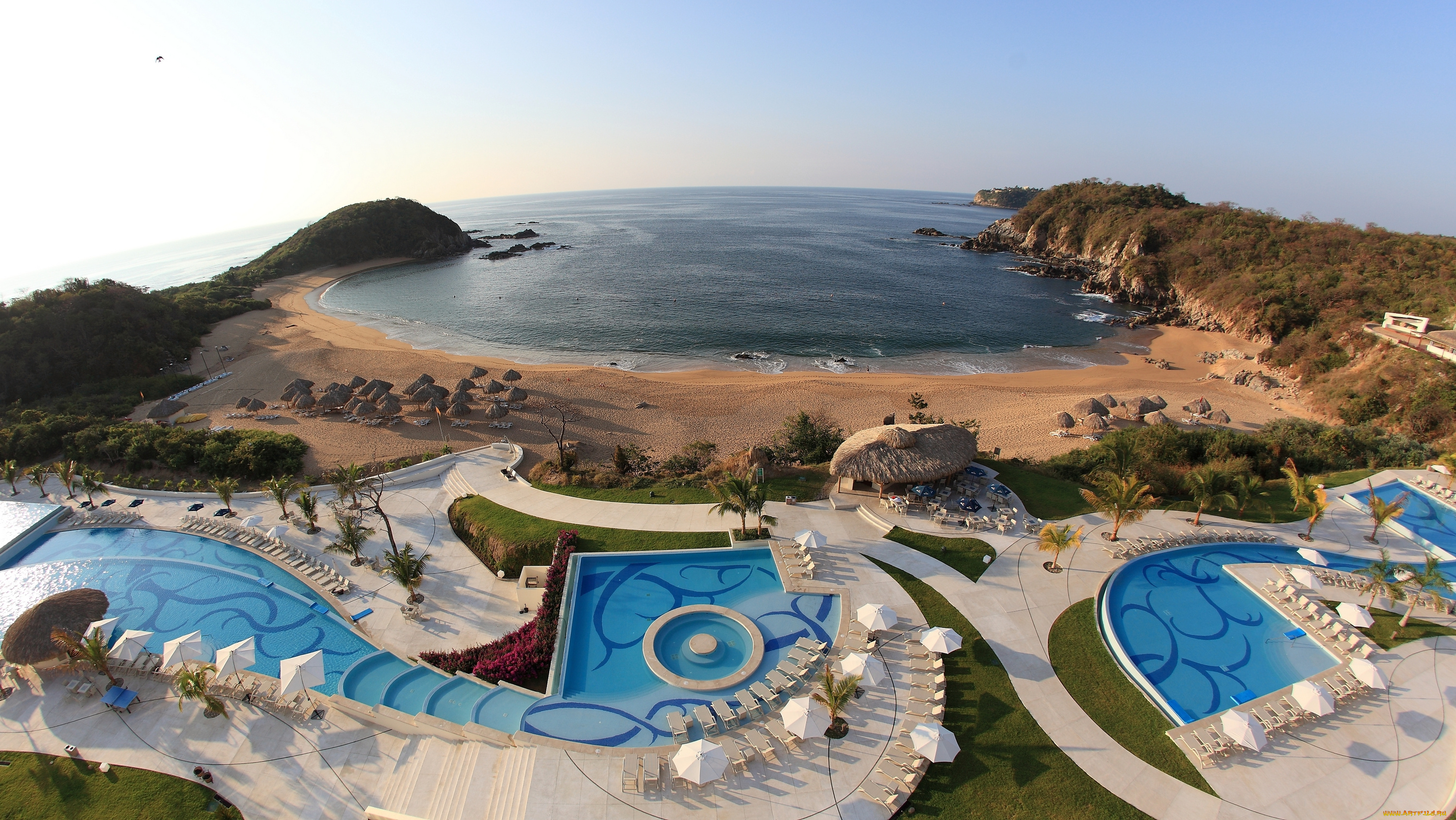 интерьер, бассейны, открытые, площадки, оахака, танголунда