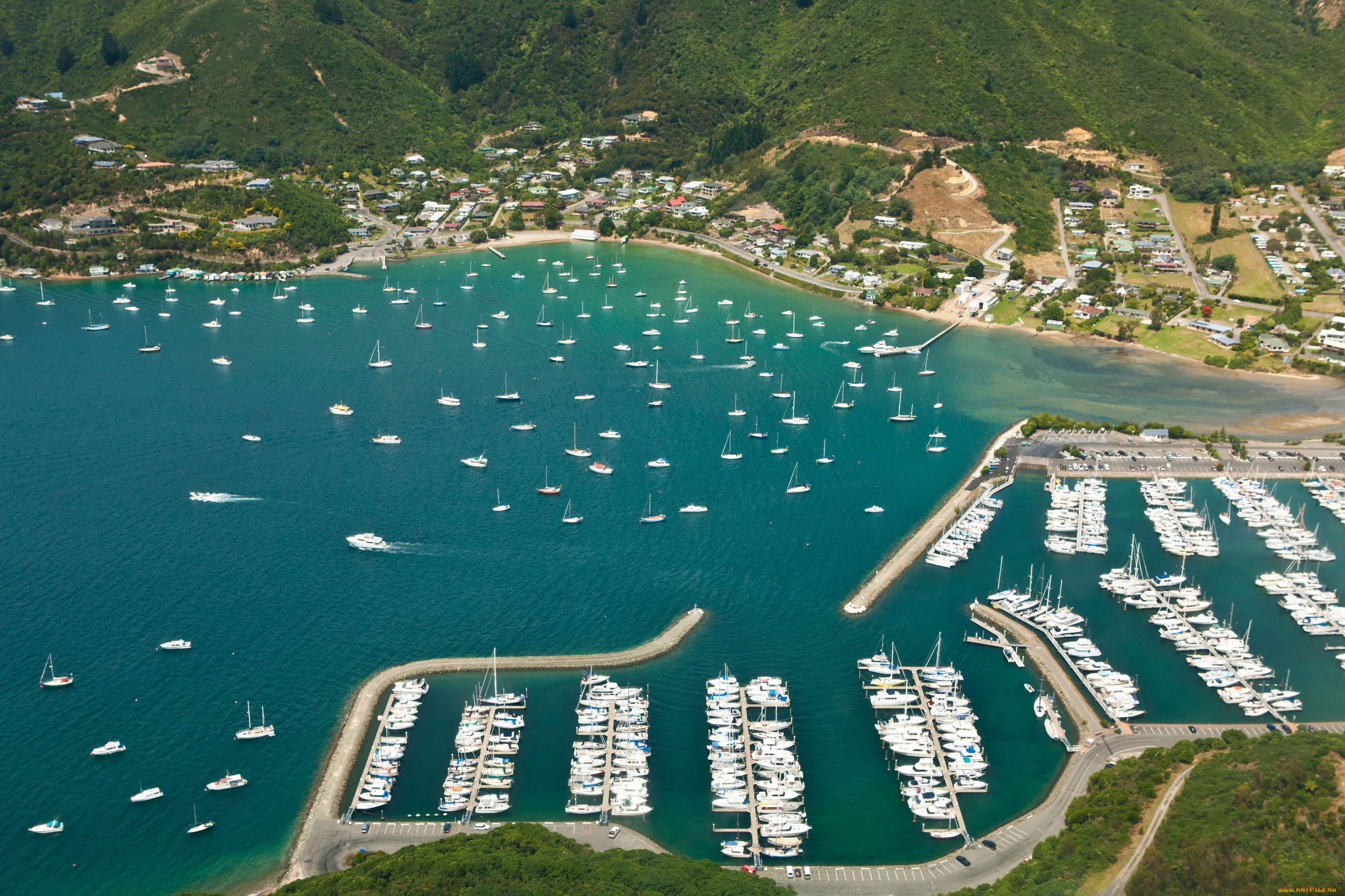 города, панорамы, окленд, новая, зеландия