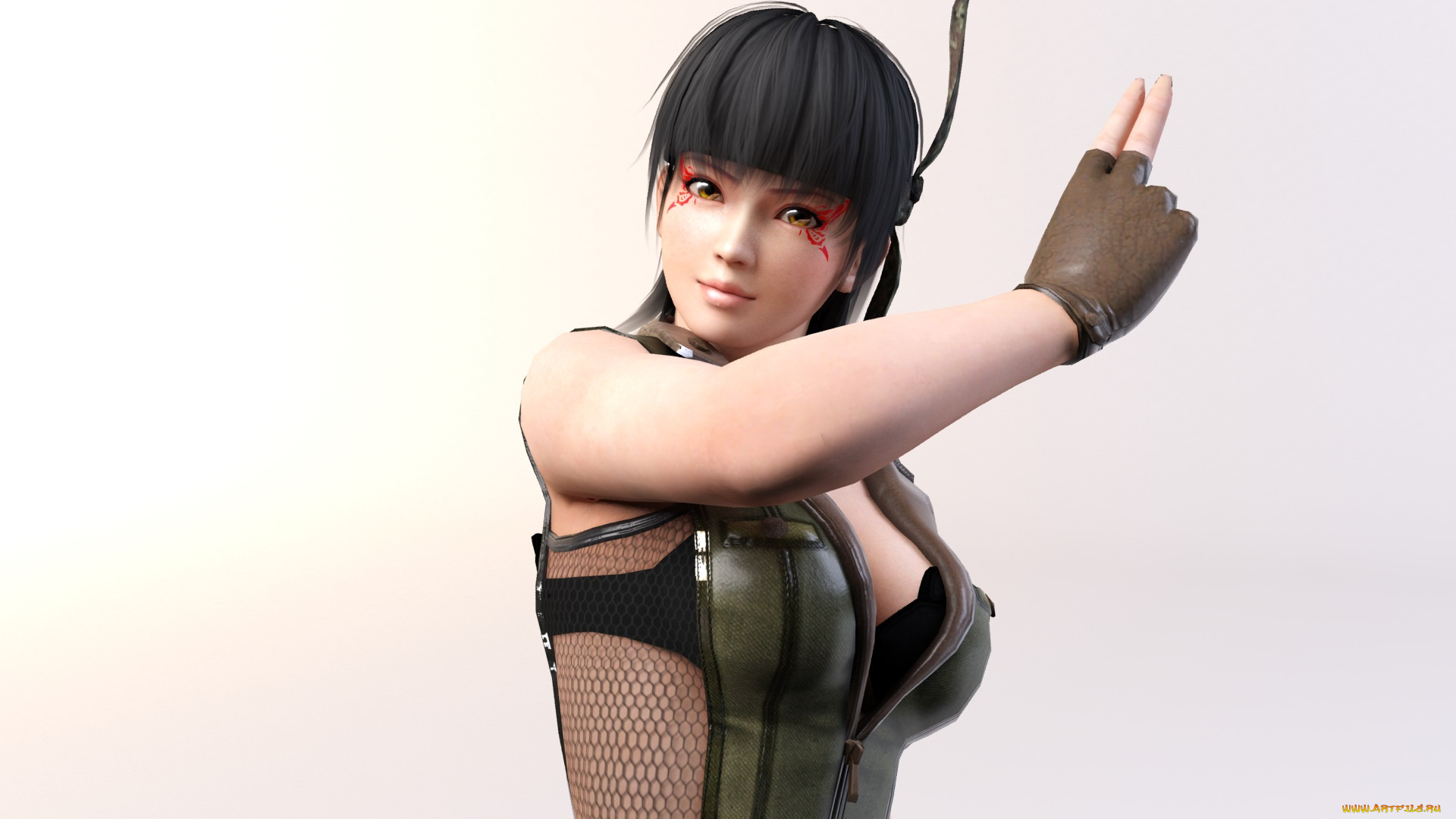 3д, графика, anime, , аниме, взгляд, девушка