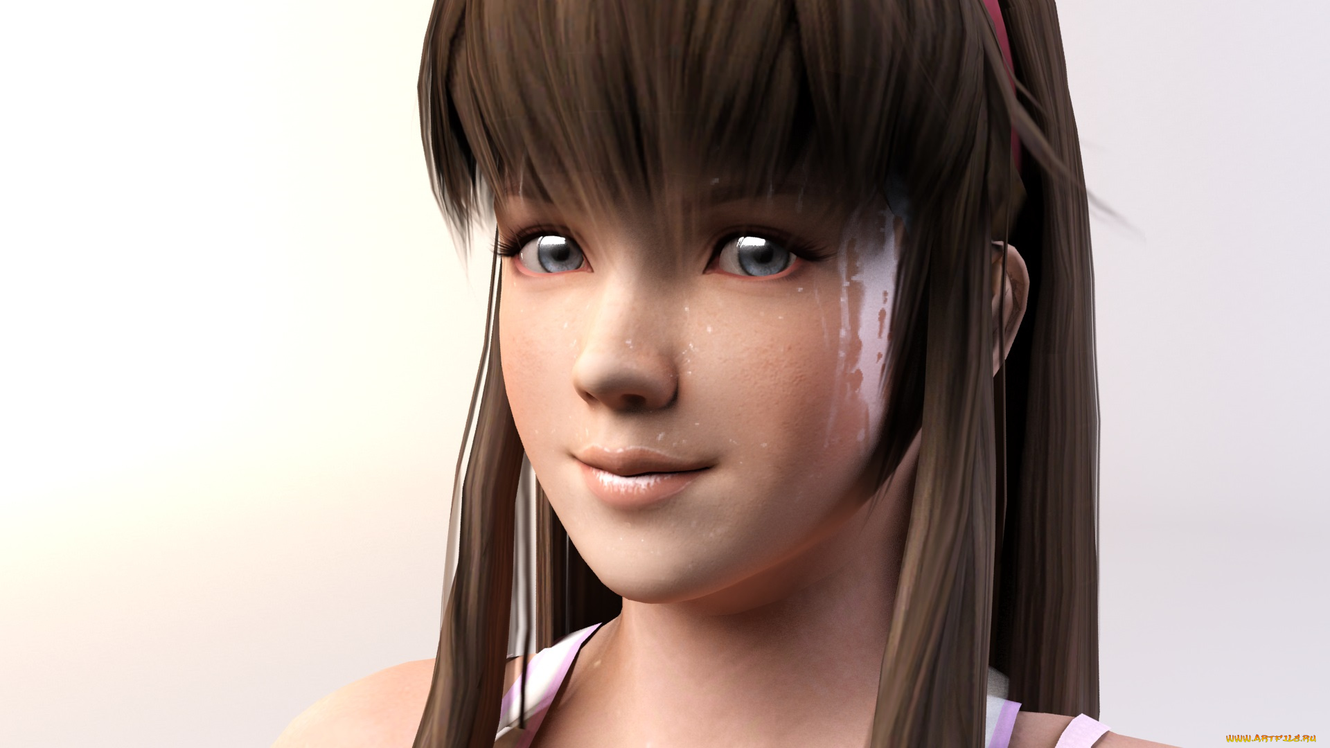 3д, графика, anime, , аниме, взгляд, девушка