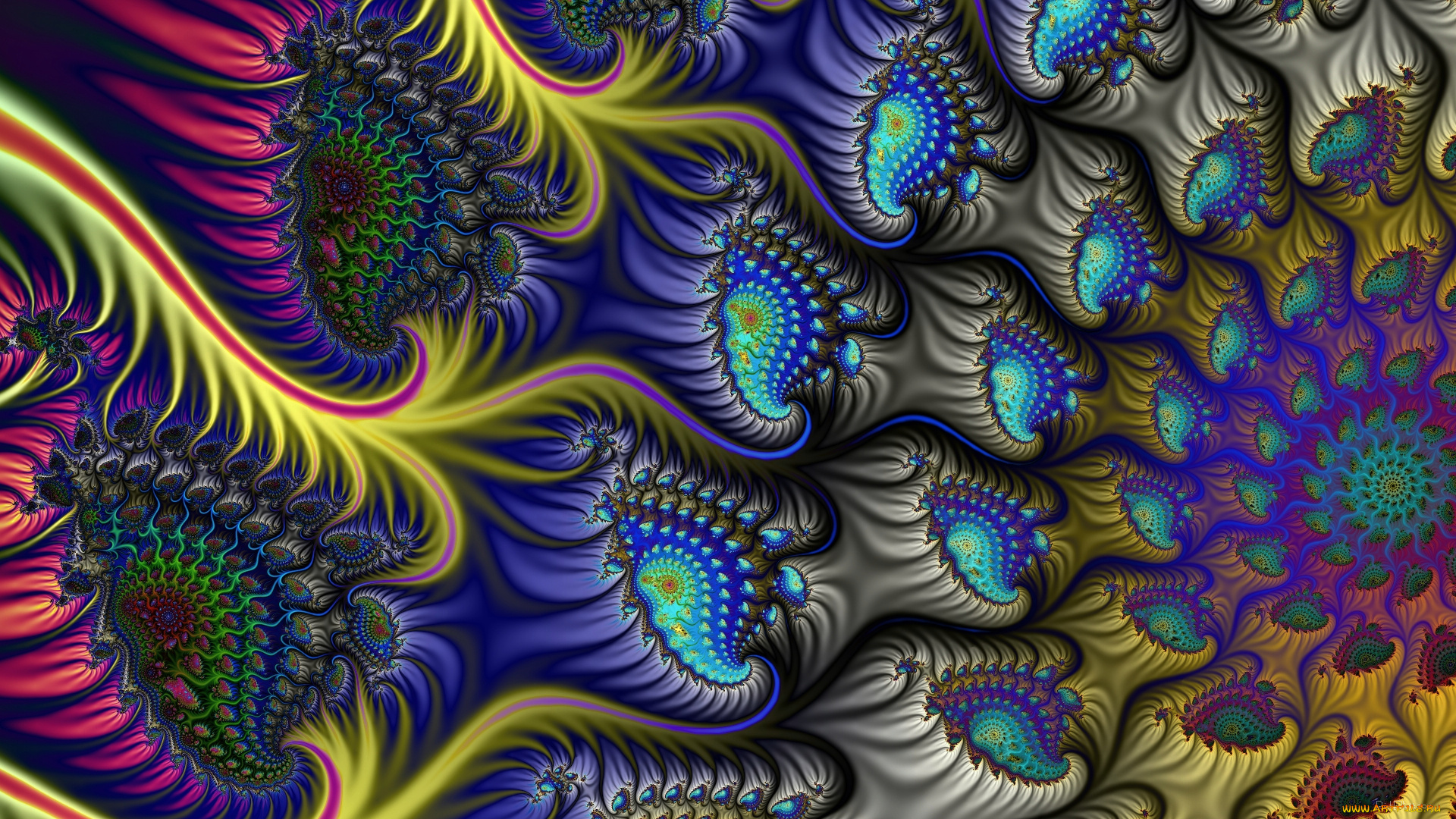 3д, графика, fractal, , фракталы, узор, фон, цвета