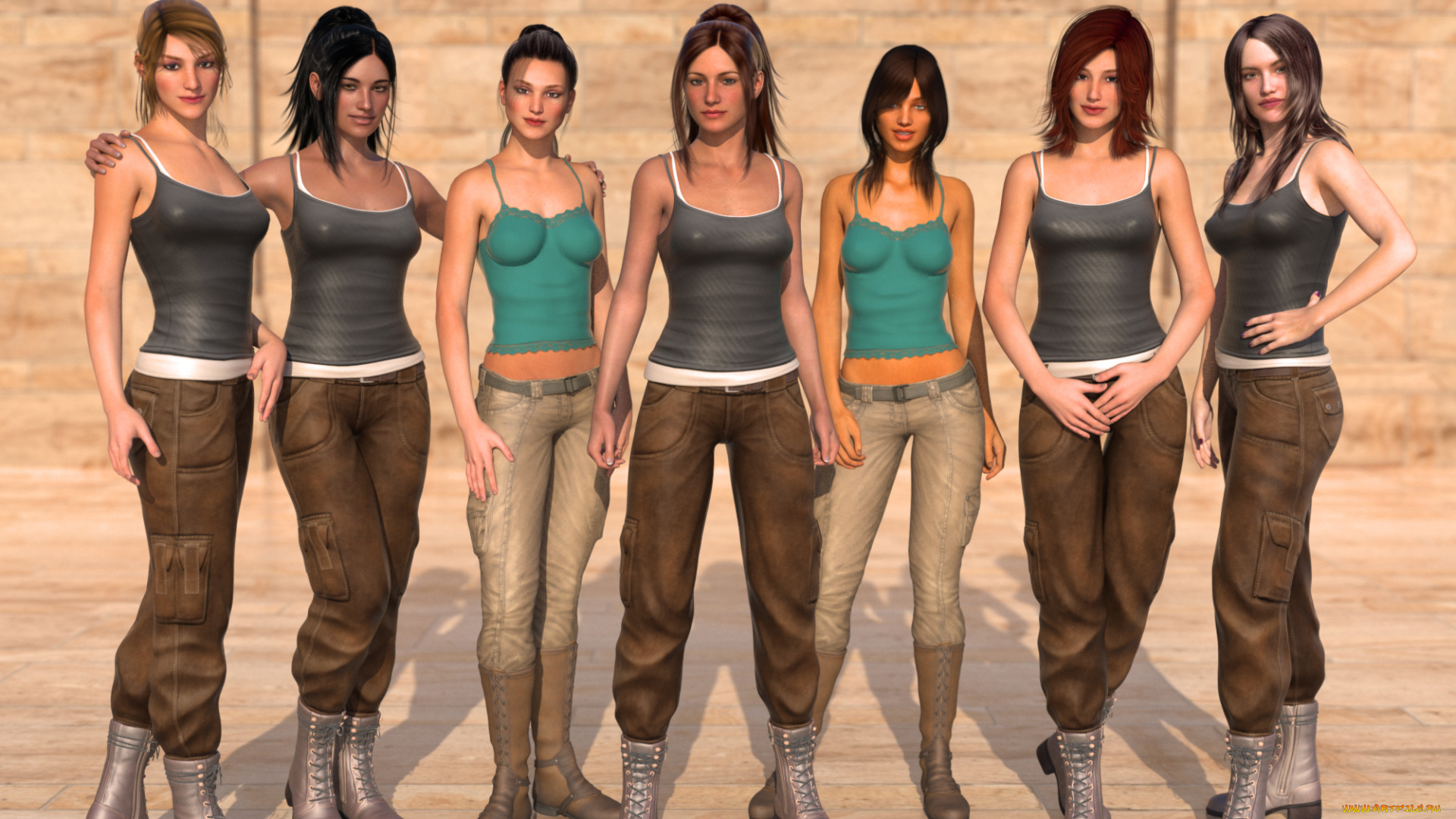 3д, графика, people, , люди, взгляд, девушки