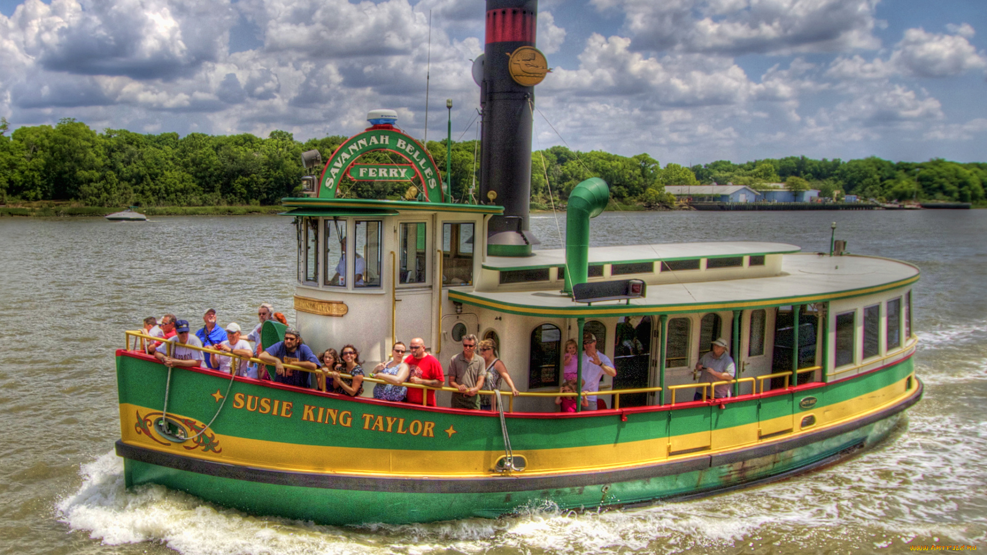 корабли, пароходы, река, пароход, прогулка