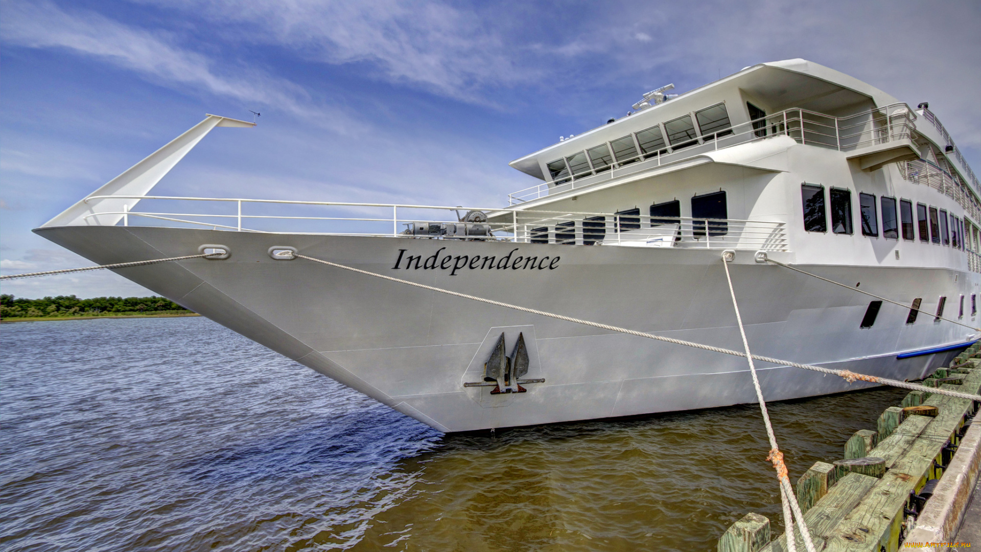 корабли, Яхты, причал, яхта, якорь, швартовы