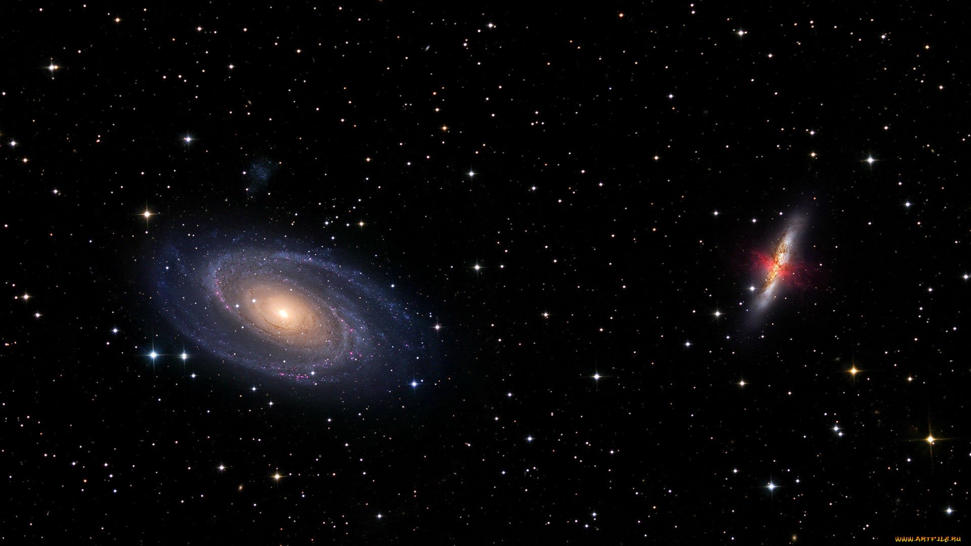 космос, галактики, туманности