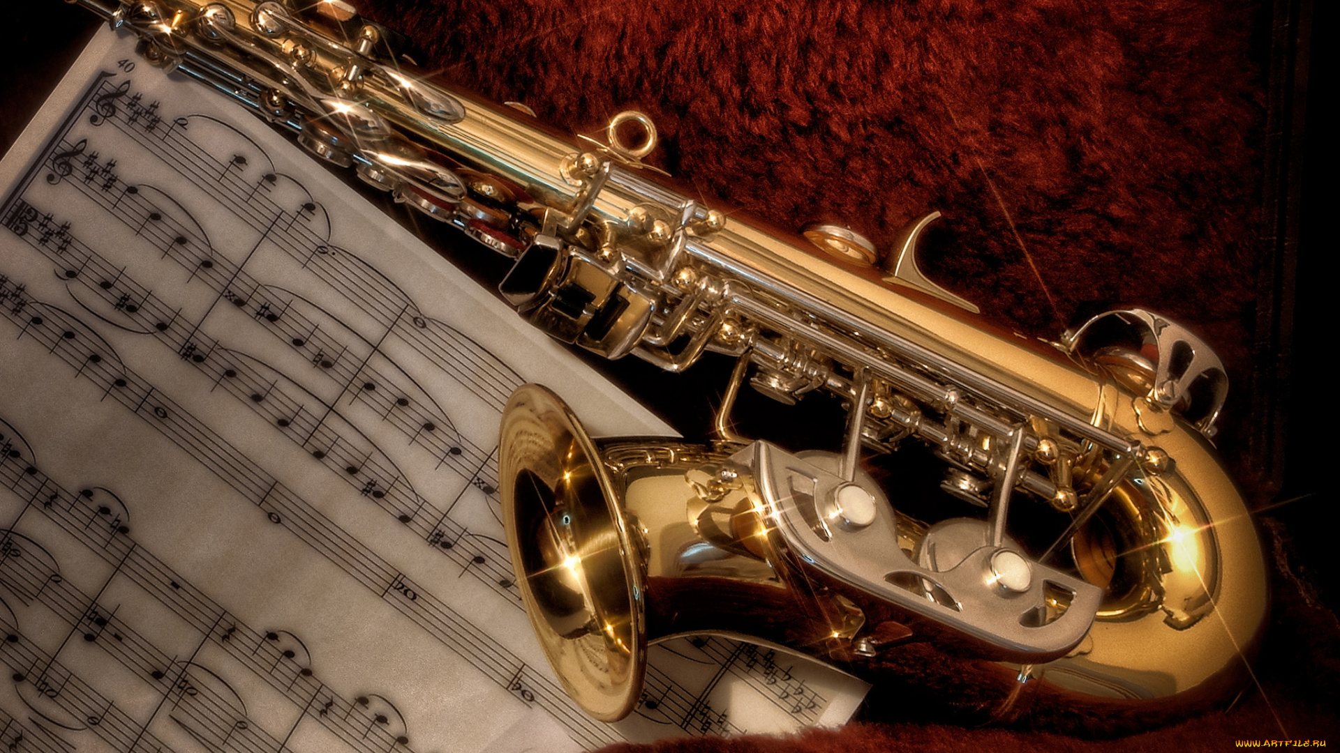 музыка, музыкальные, инструменты, саксофон, ноты