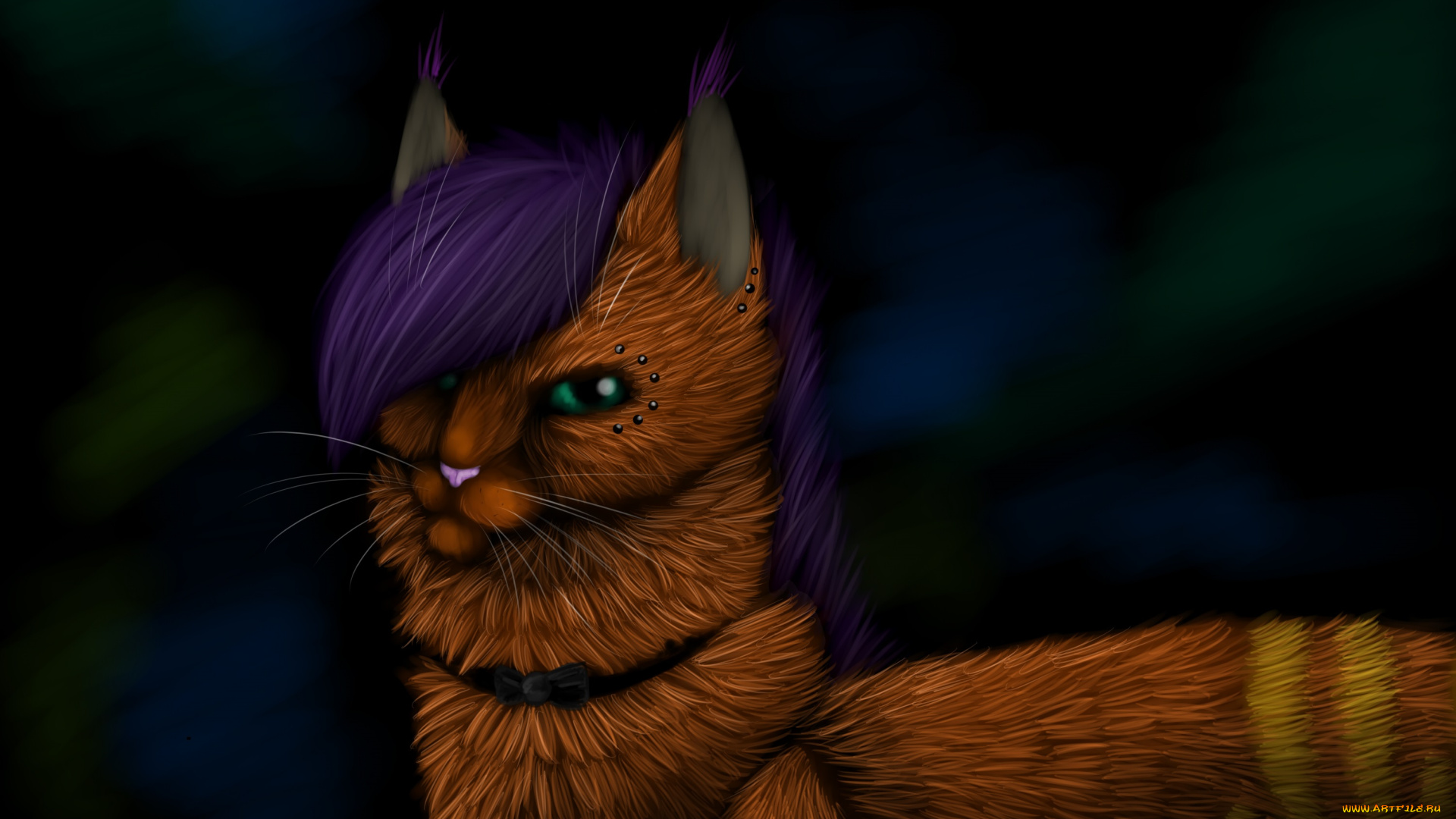 рисованные, животные, , сказочные, , мифические, кот, взгляд