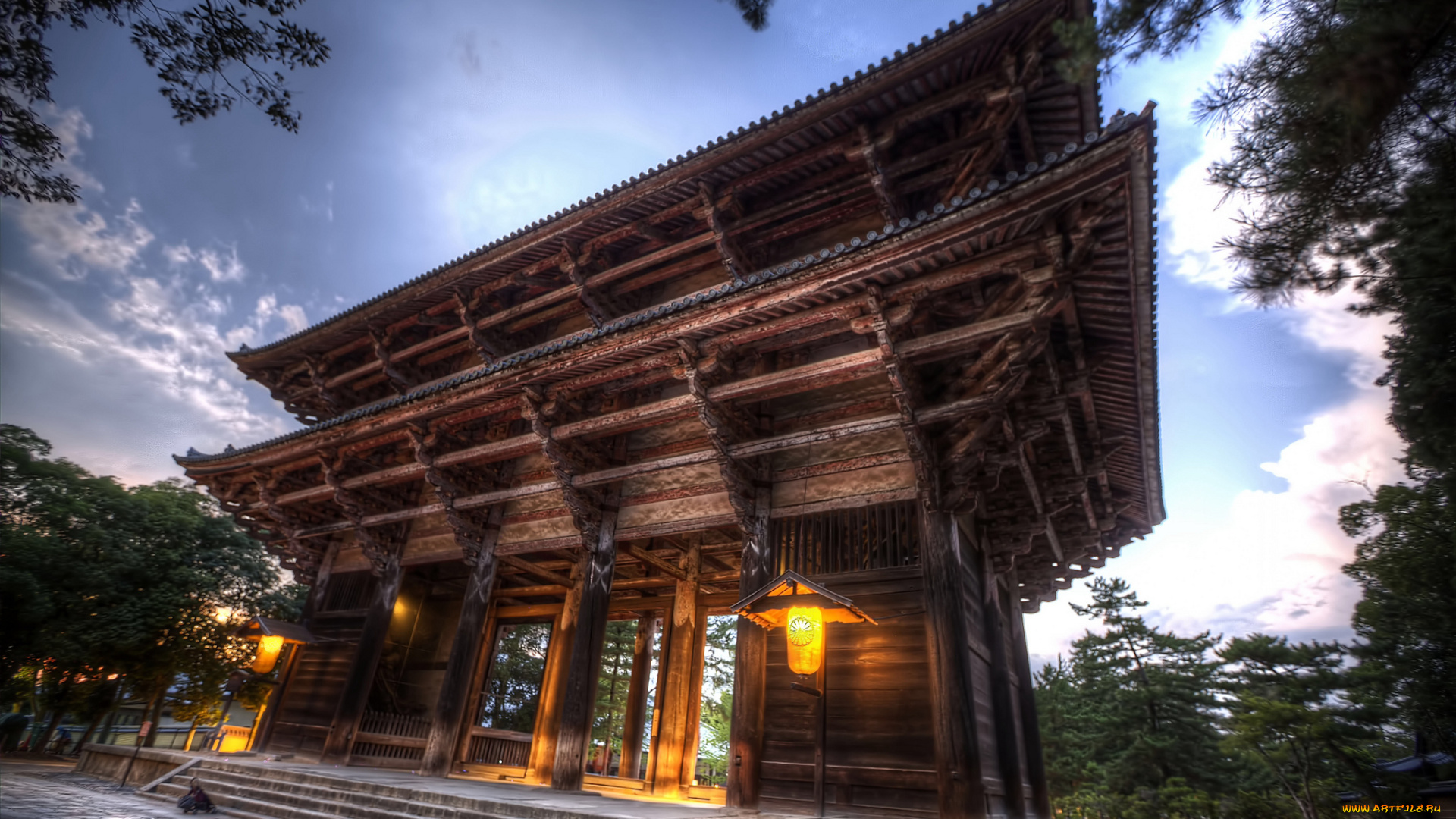 todaiji, temple, -, nara, prefecture, , japan, города, -, буддийские, и, другие, храмы, ворота, парк