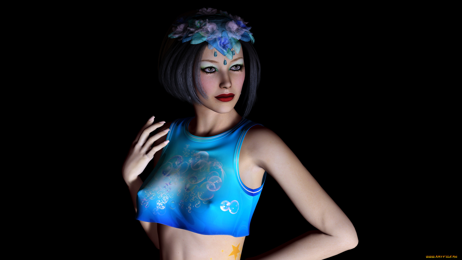 veronica, 3д, графика, people, , люди, фон, взгляд, девушка