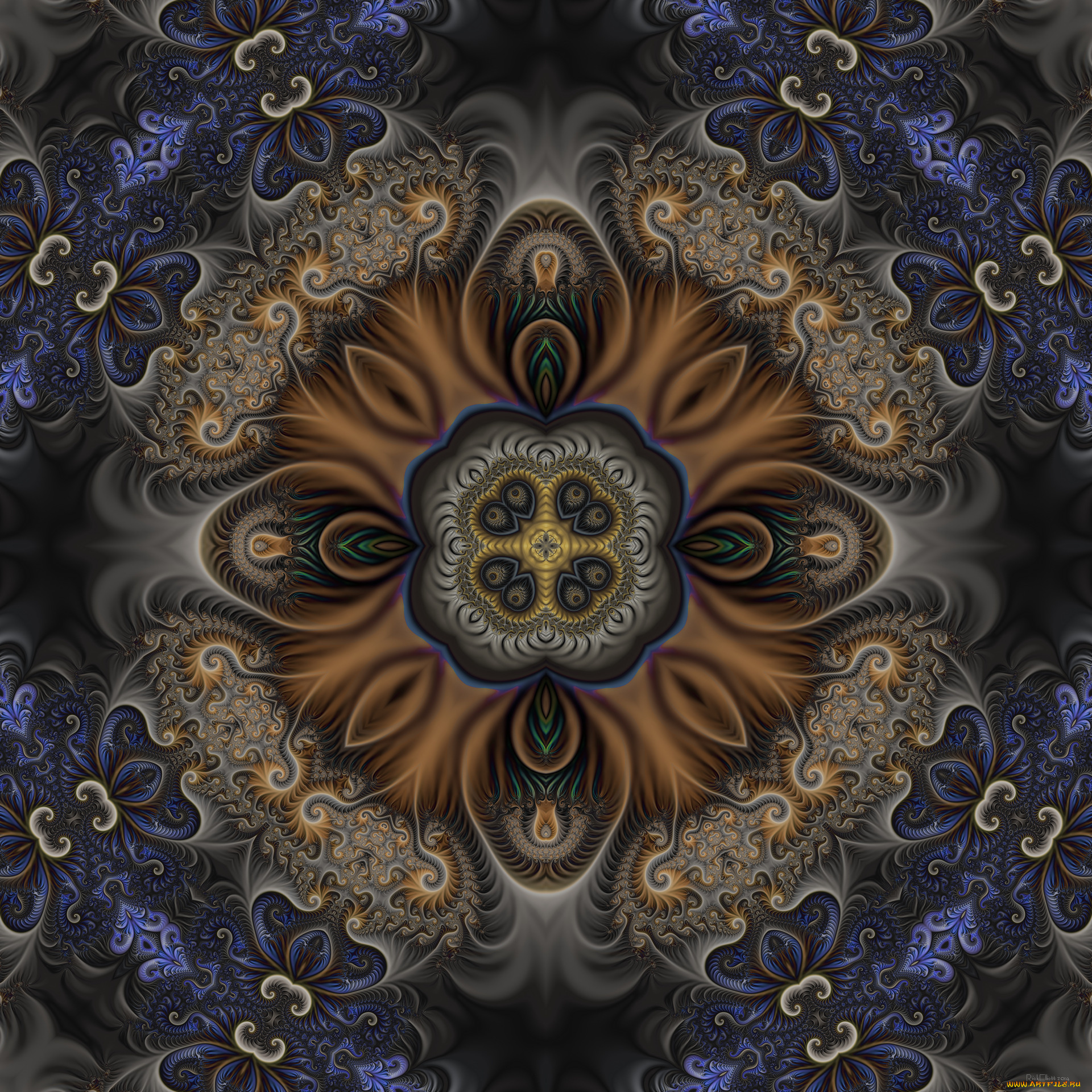 3д, графика, fractal, , фракталы, узор, фон, цвета