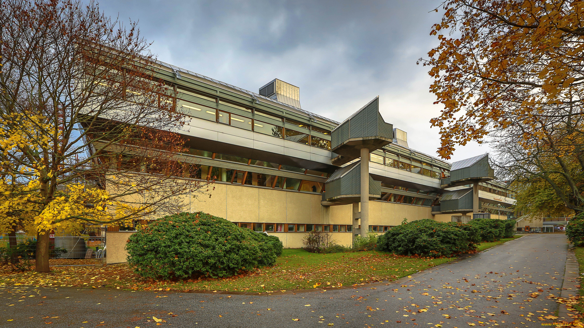 stockholm, university, library, города, -, здания, , дома, парк, дорога, здание
