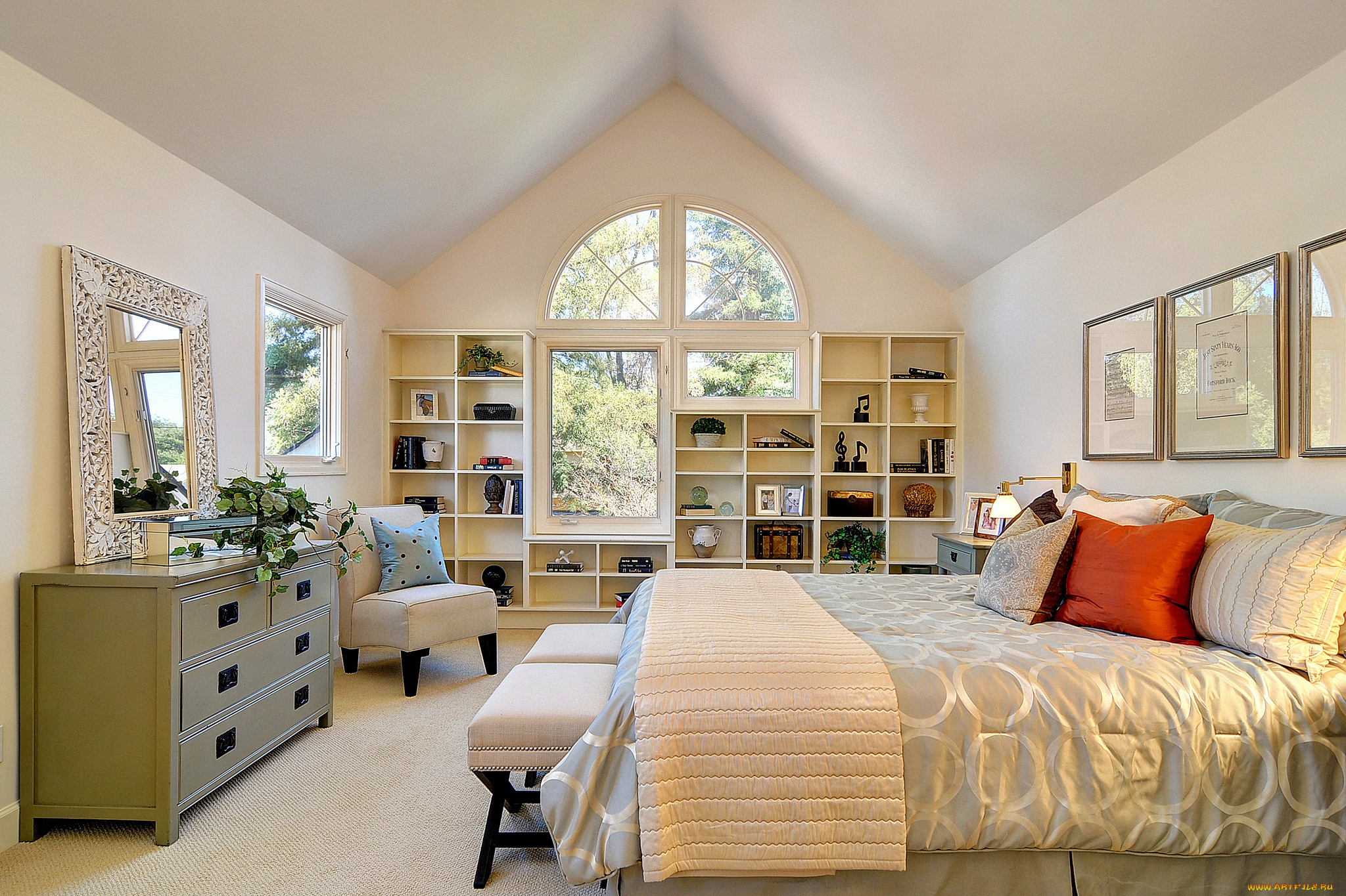 интерьер, спальня, кровать