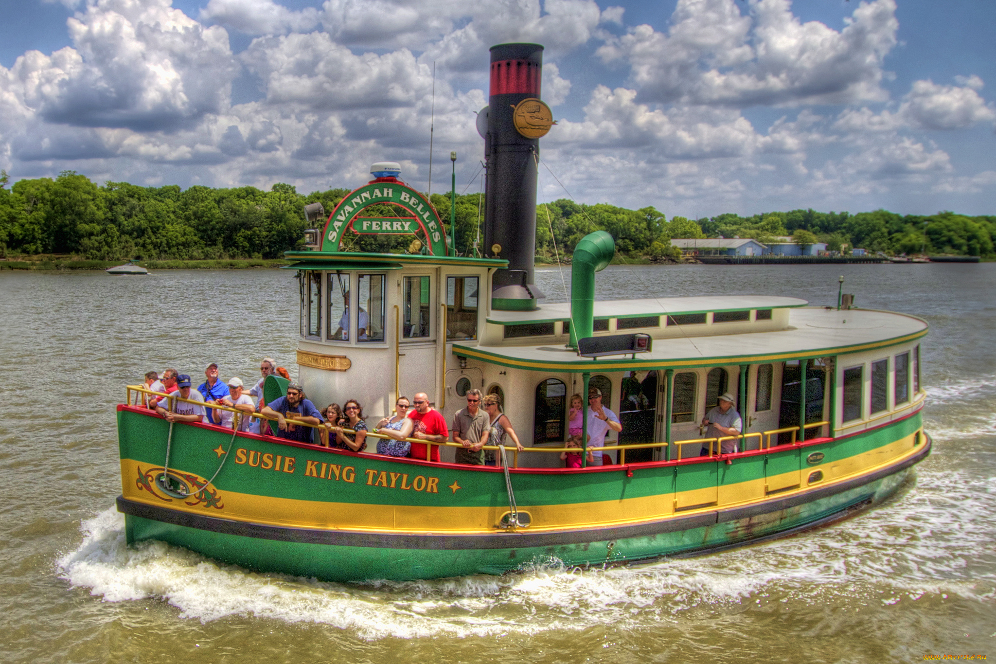 корабли, пароходы, река, пароход, прогулка