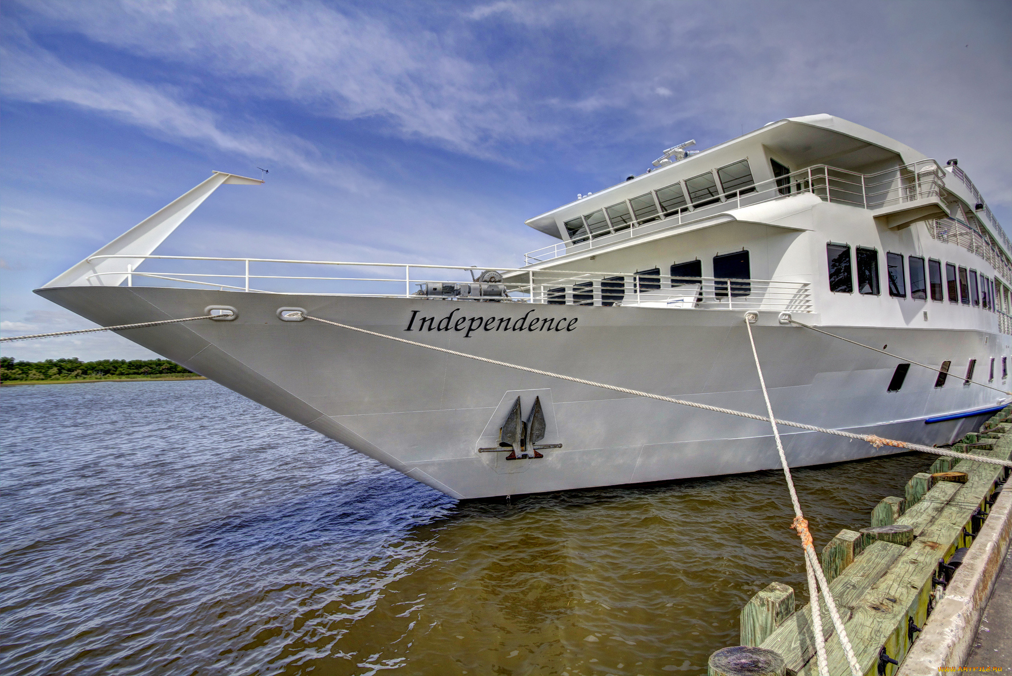 корабли, Яхты, причал, яхта, якорь, швартовы