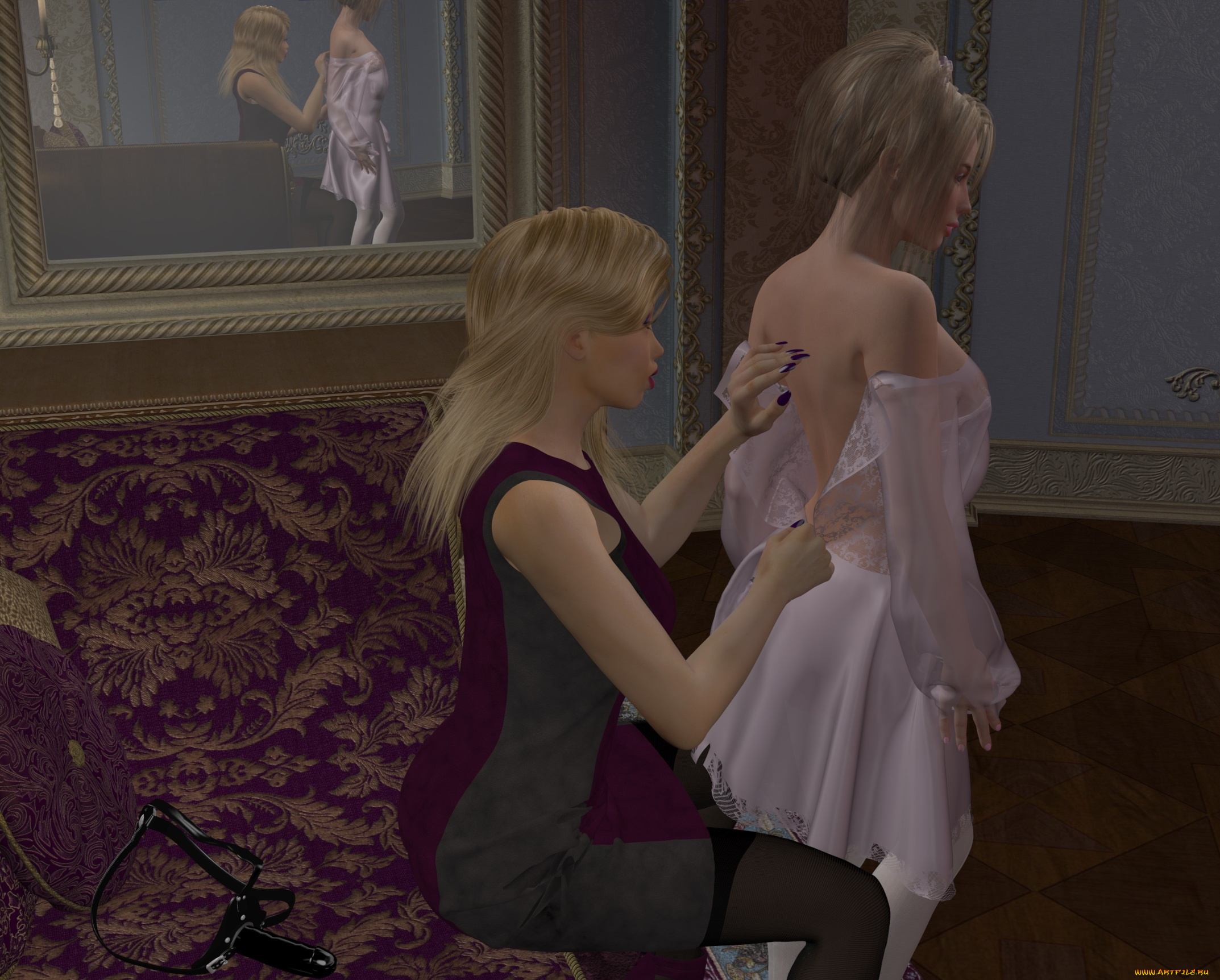 3д, графика, people, , люди, комната, девушки