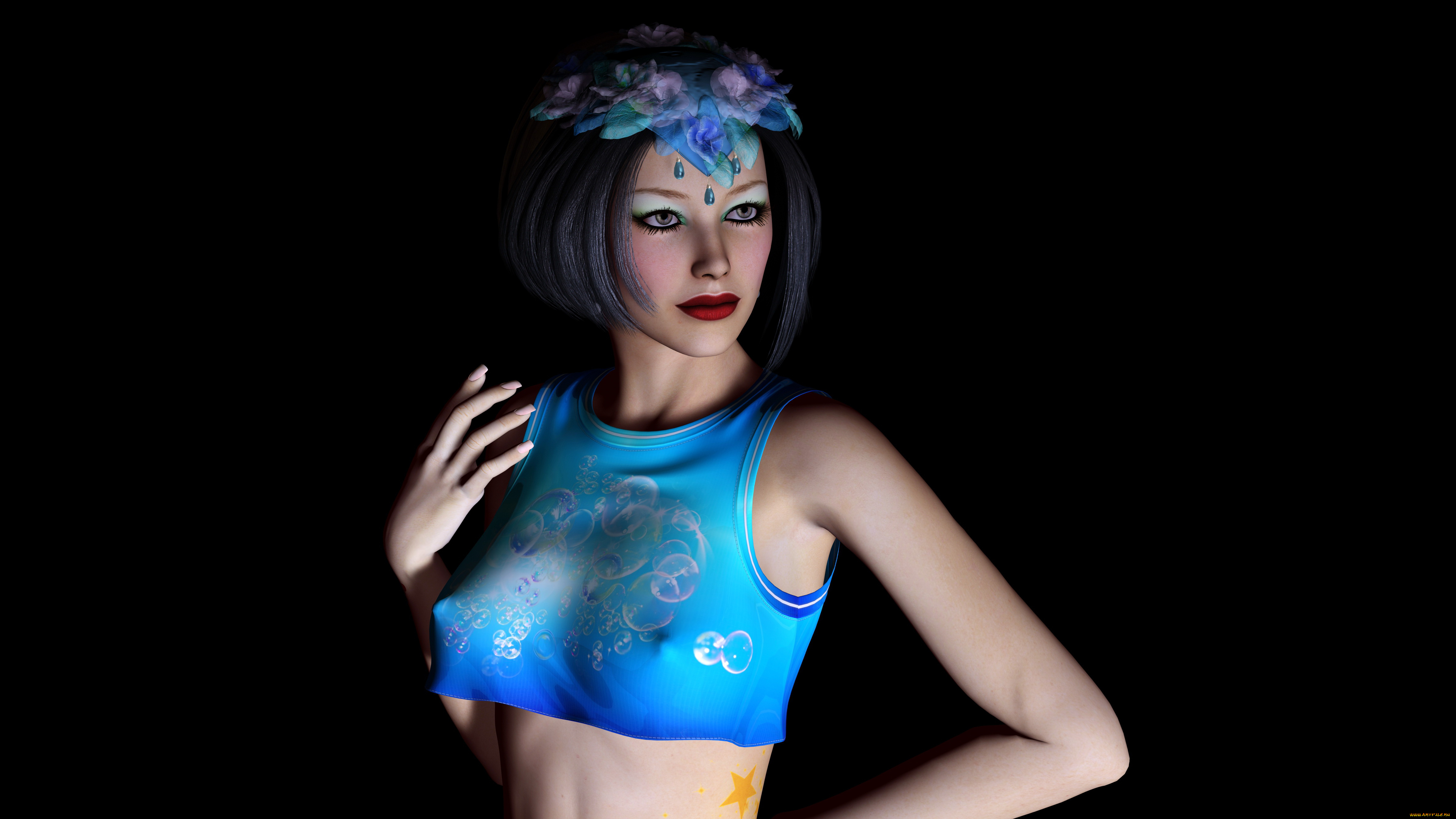 veronica, 3д, графика, people, , люди, фон, взгляд, девушка