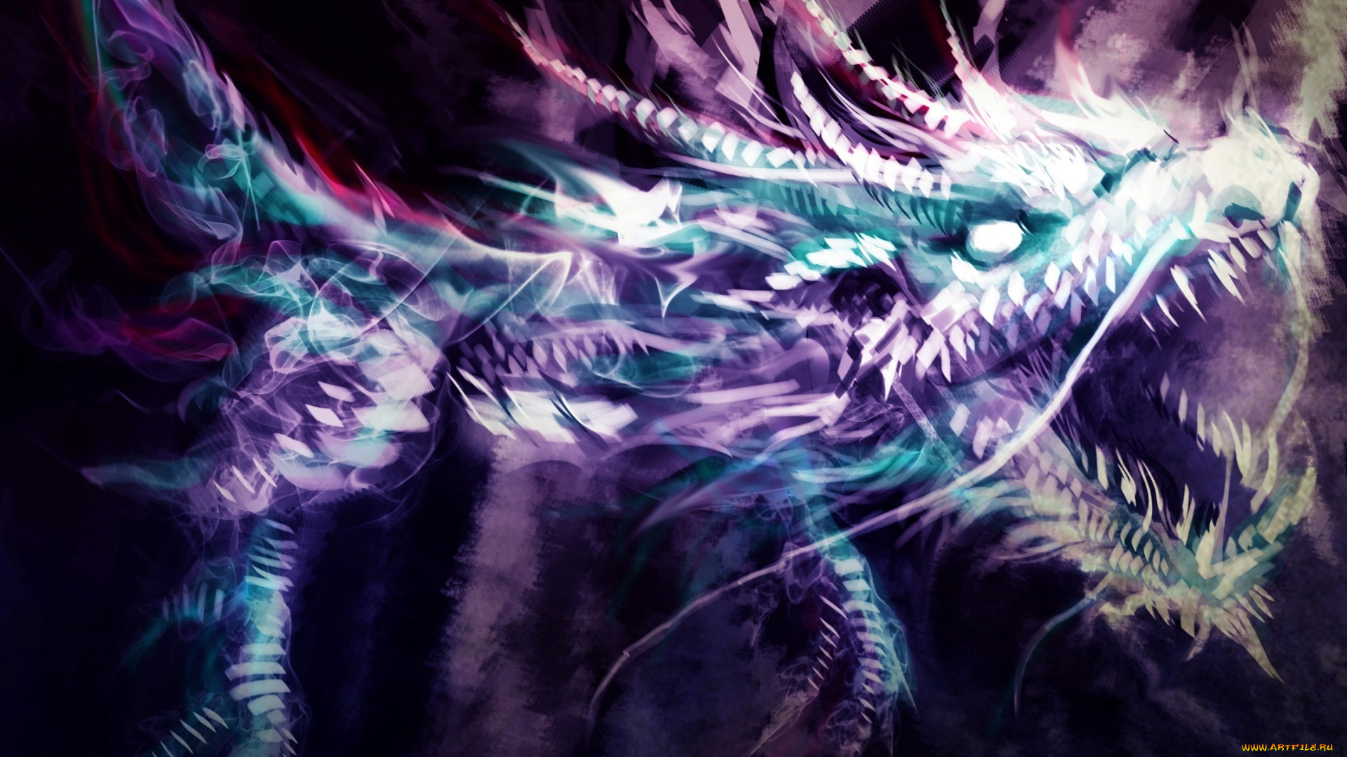 фэнтези, драконы, призрак, зубы, дракон, рисунок