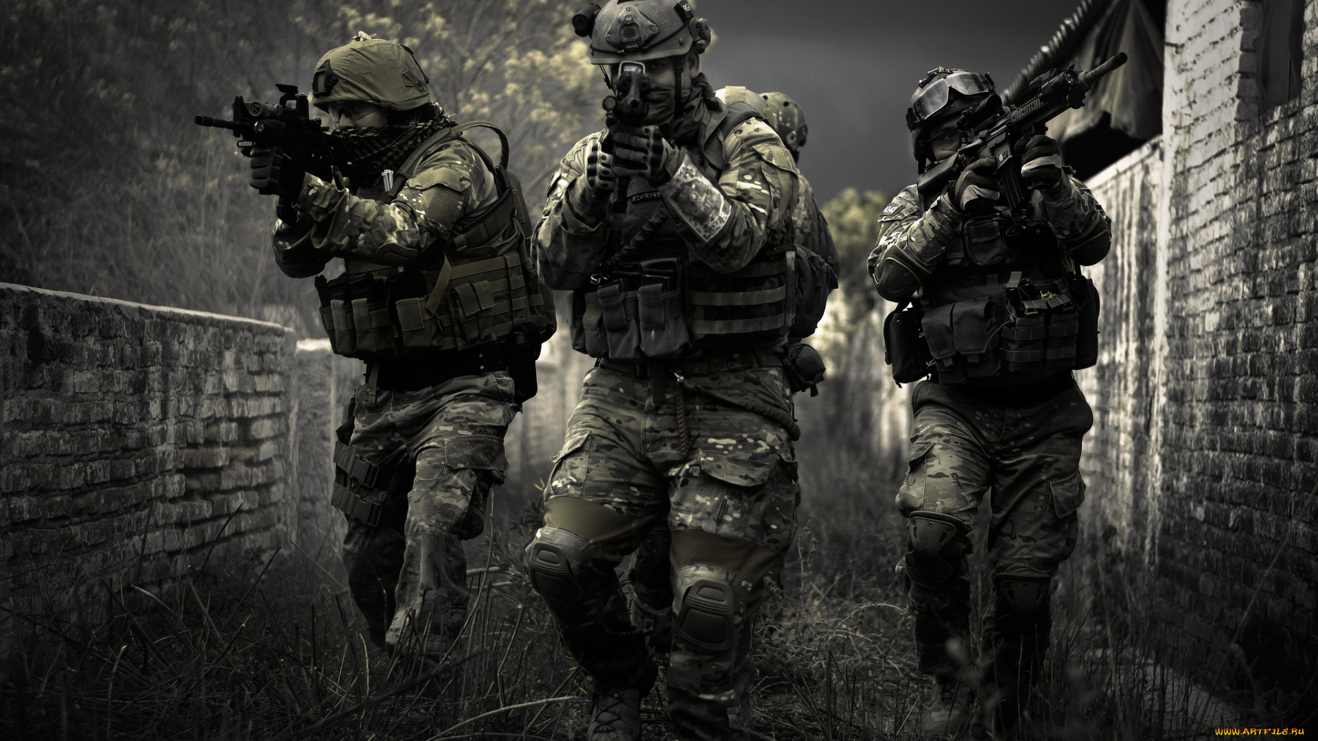 оружие, армия, спецназ, цель, фон, экипировка, солдаты