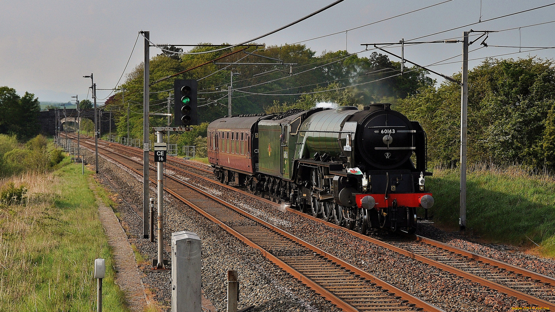 техника, паровозы, дорога, рельсы, паровоз, железная