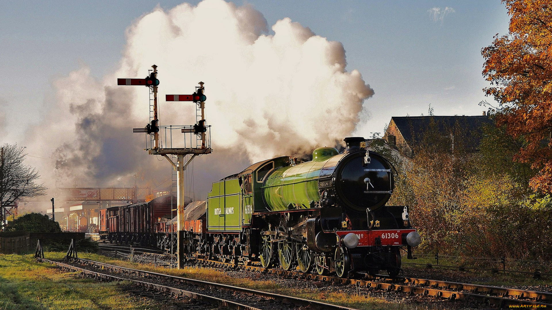 техника, паровозы, паровоз, рельсы, дорога, железная