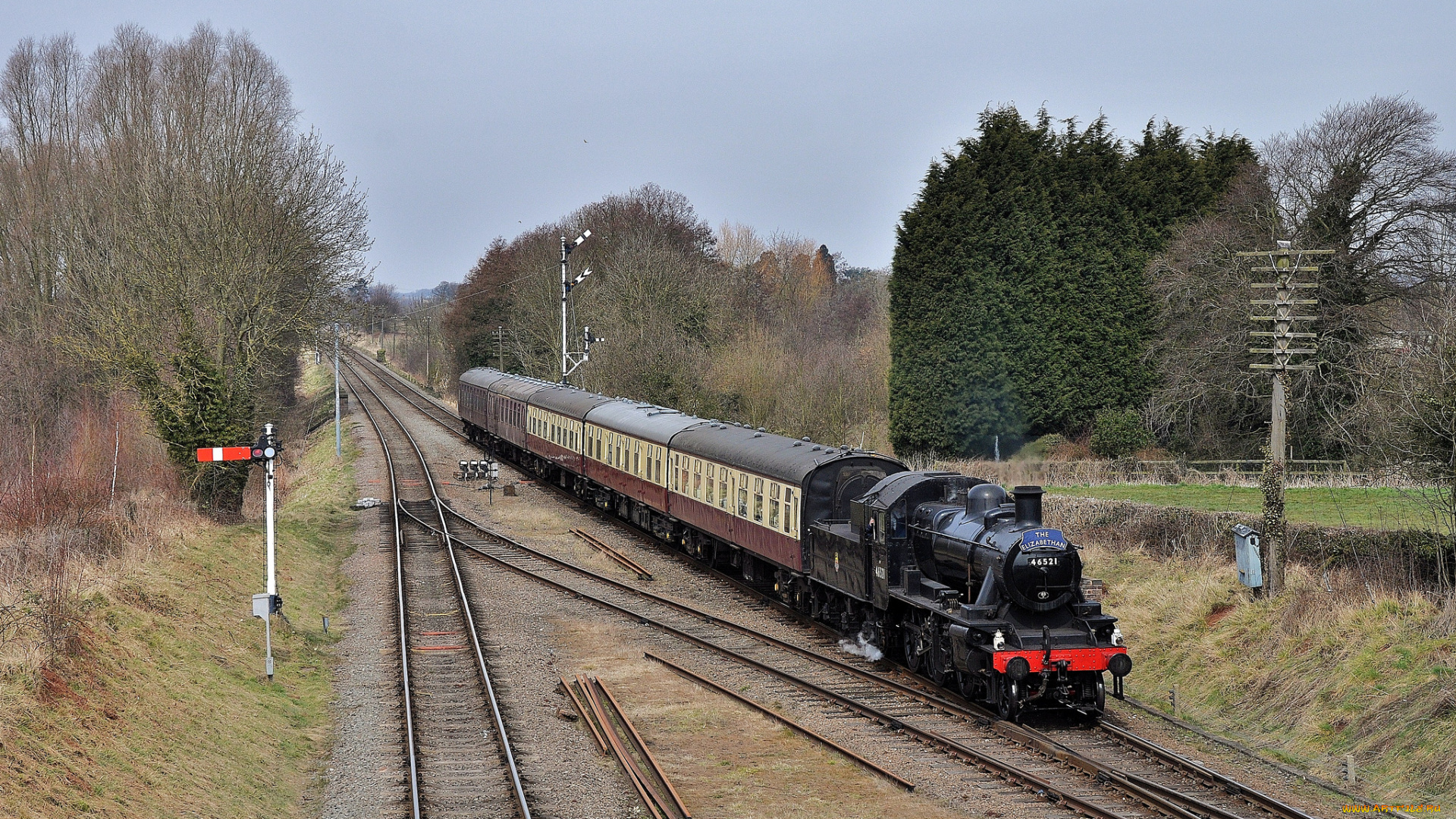 техника, паровозы, железная, дорога, рельсы, паровоз