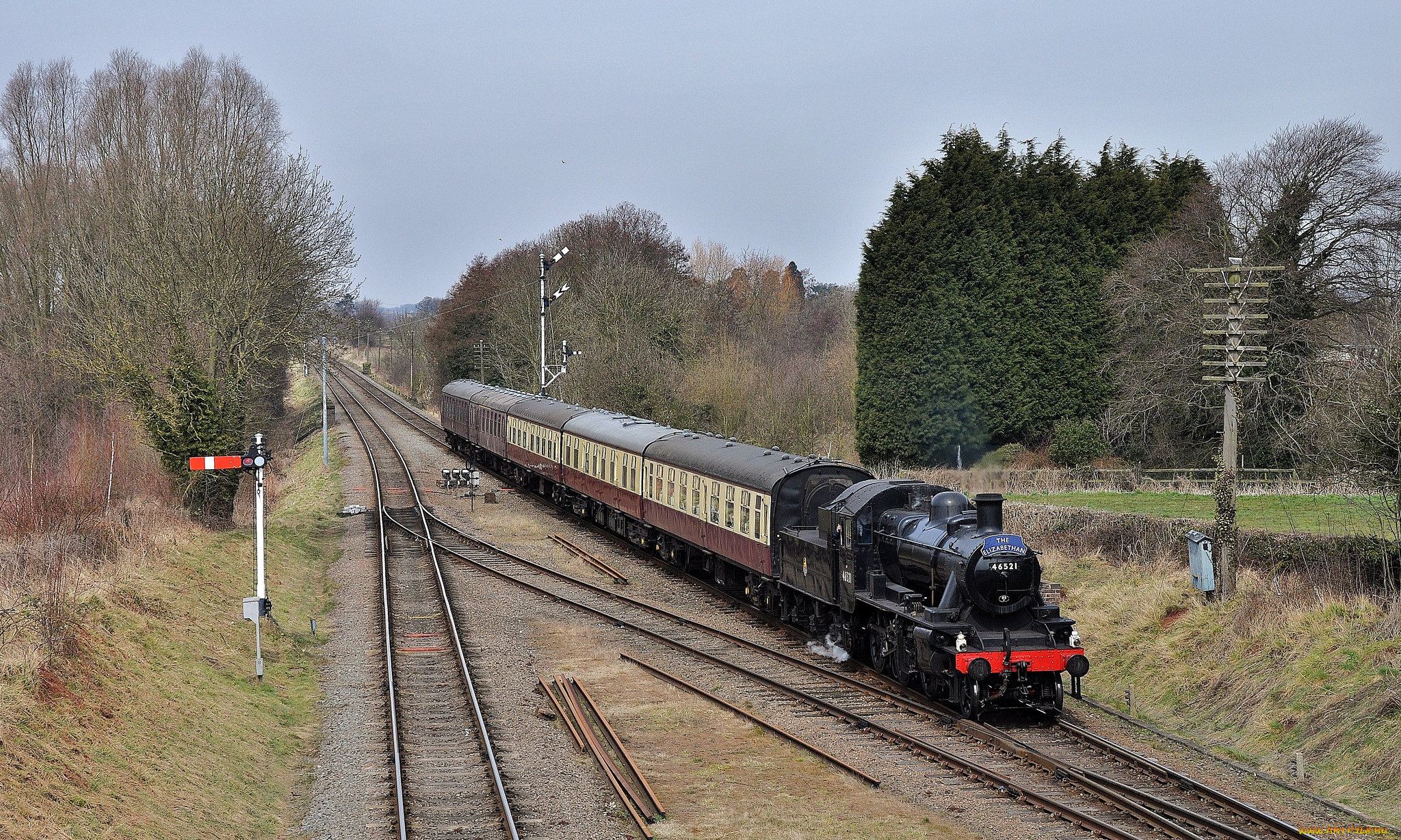 техника, паровозы, железная, дорога, рельсы, паровоз