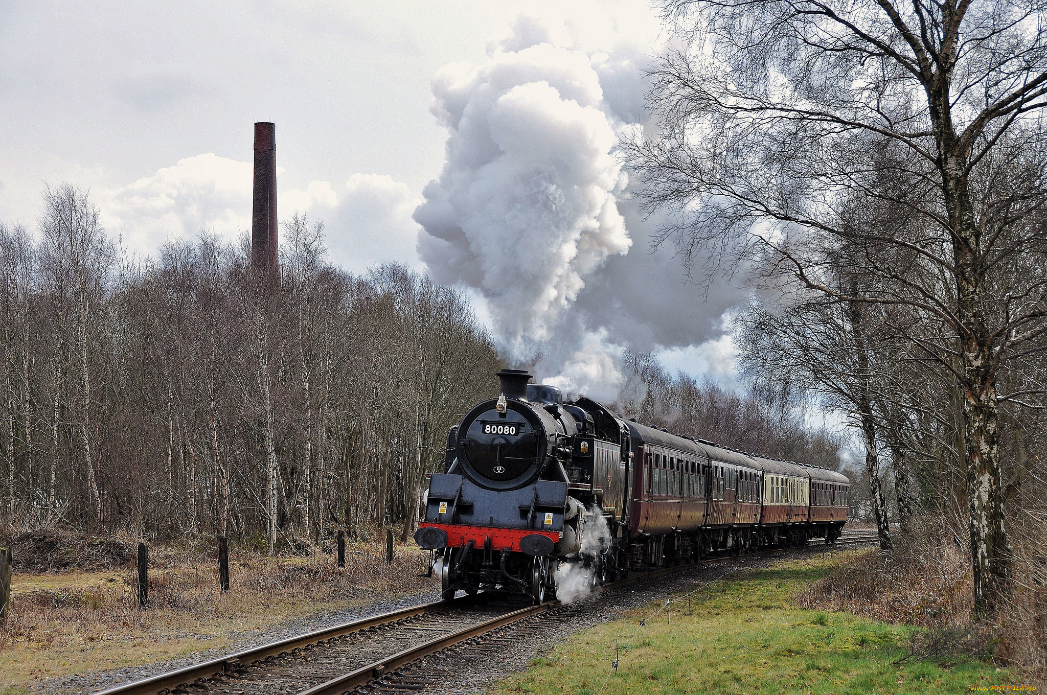 техника, паровозы, паровоз, железная, дорога, рельсы