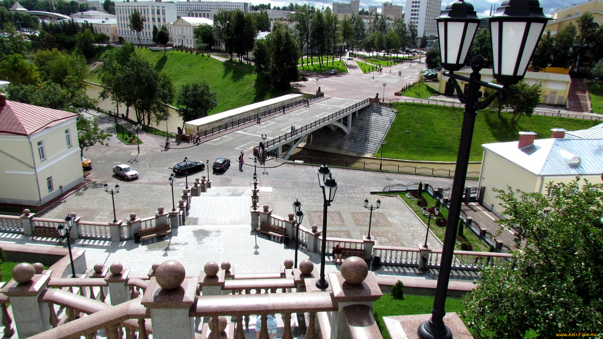 города, -, улицы, , площади, , набережные, витебск, фонарь, беларусь, лестница